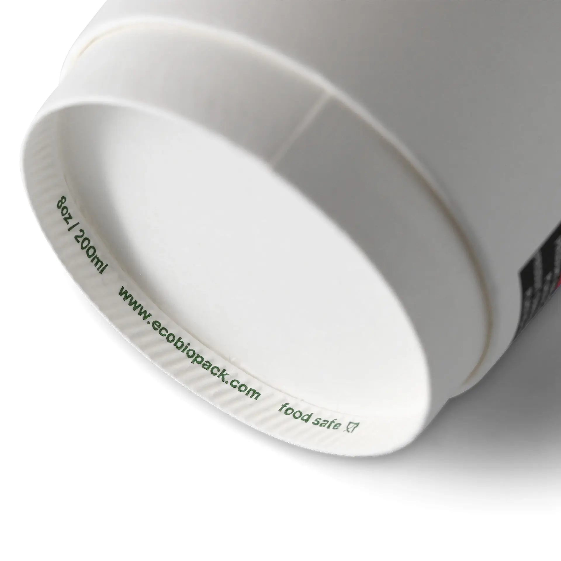 Coffee to go cup, 200 ml / 8 oz, Ø 80 mm, double wall, white, PLA coated