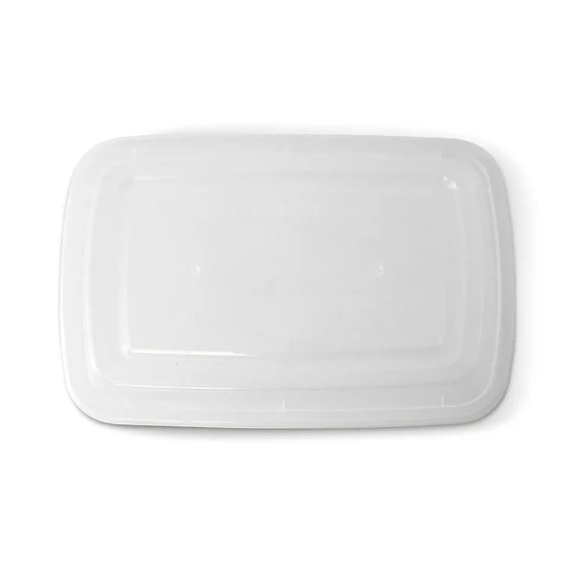 Transparent rectangular reusable lid made of polypropylene, measuring 222 mm by 150 mm.