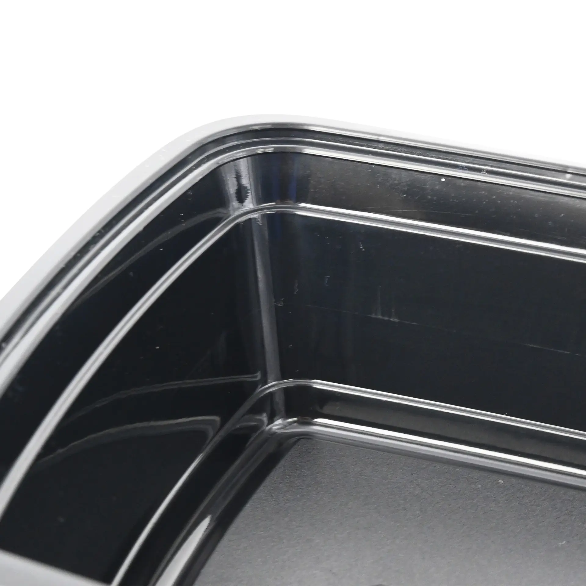 Reusable container made of PP 1000 ml, rectangular, black