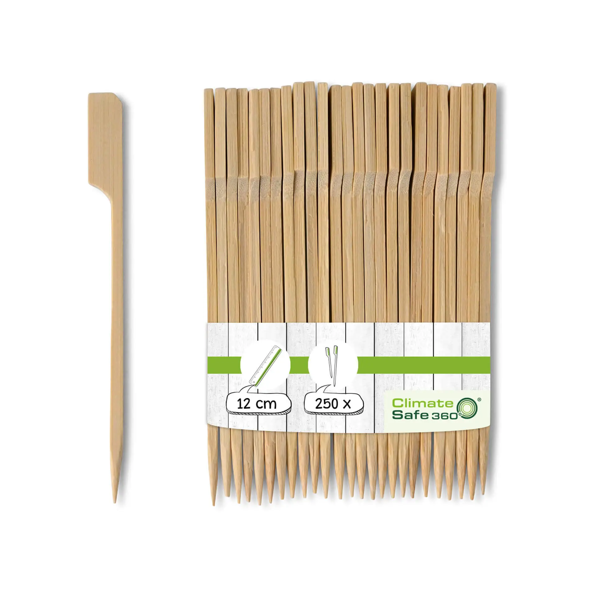 Bamboo paddle skewers 12 cm, untreated Bamboo paddle skewers 12 cm, untreated