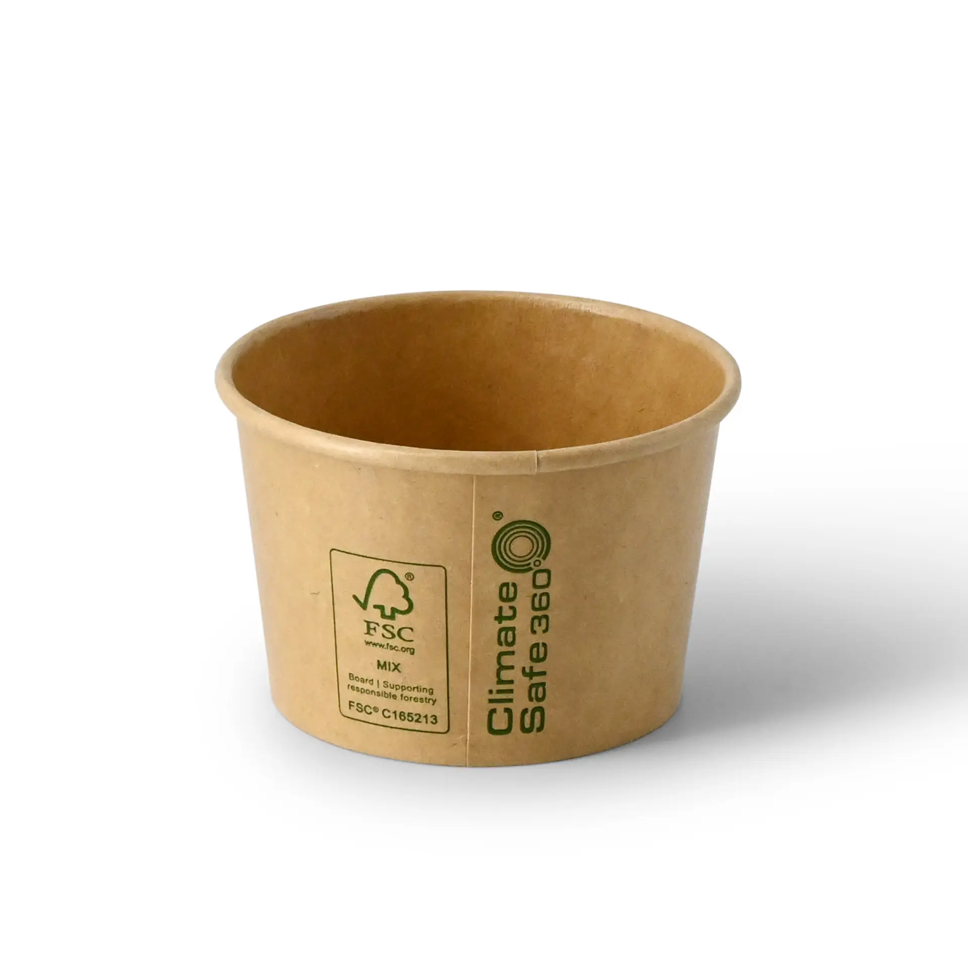 Ice cream cup made of cardboard, 75 ml, max. 130 ml, Ø 76 mm, brown