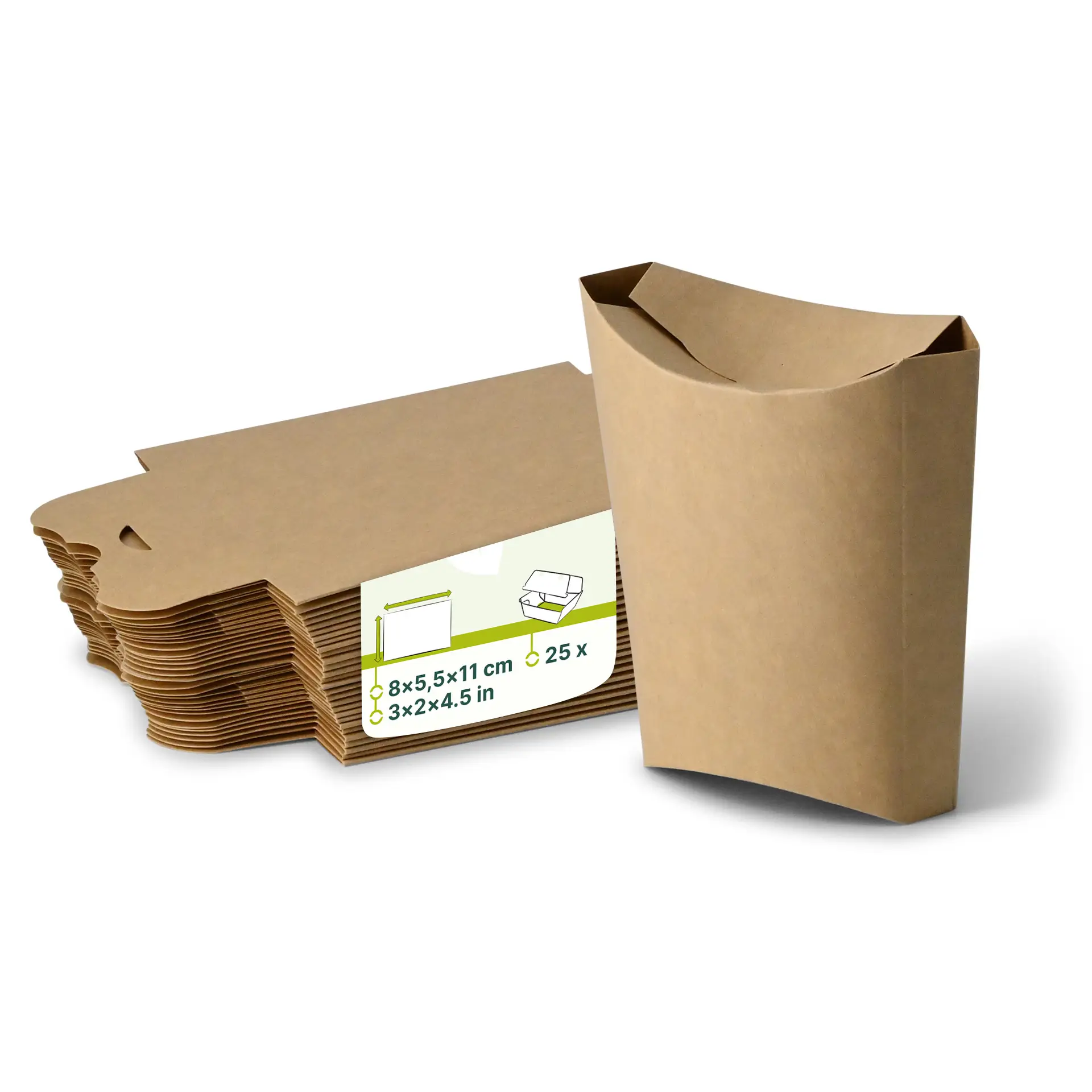 Chip Scoop 8 x 5,5 x 11 cm, kraft