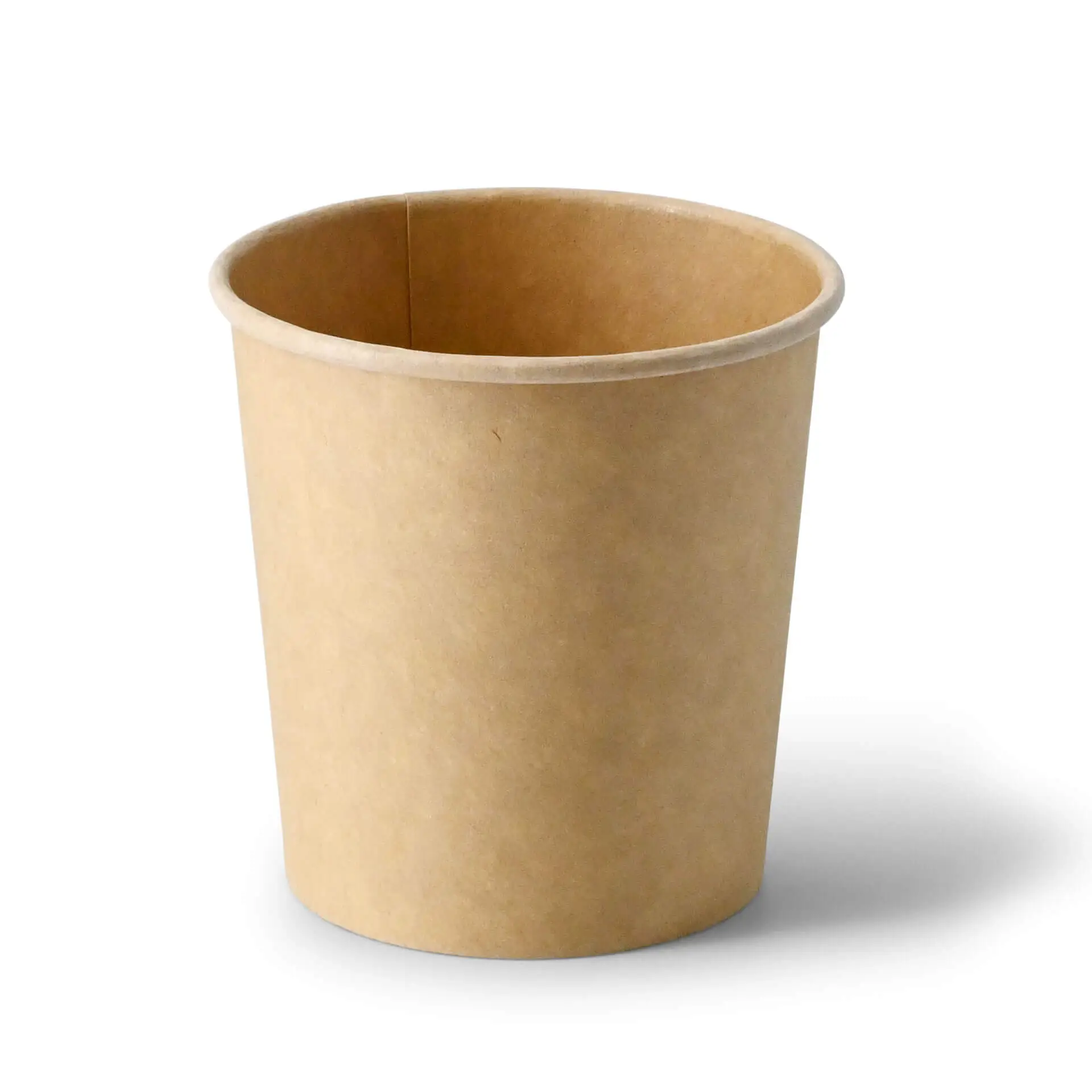 Soup cup to go made of cardboard (Premium) 16 oz, Ø 95 mm, brown, eco-friendly coating