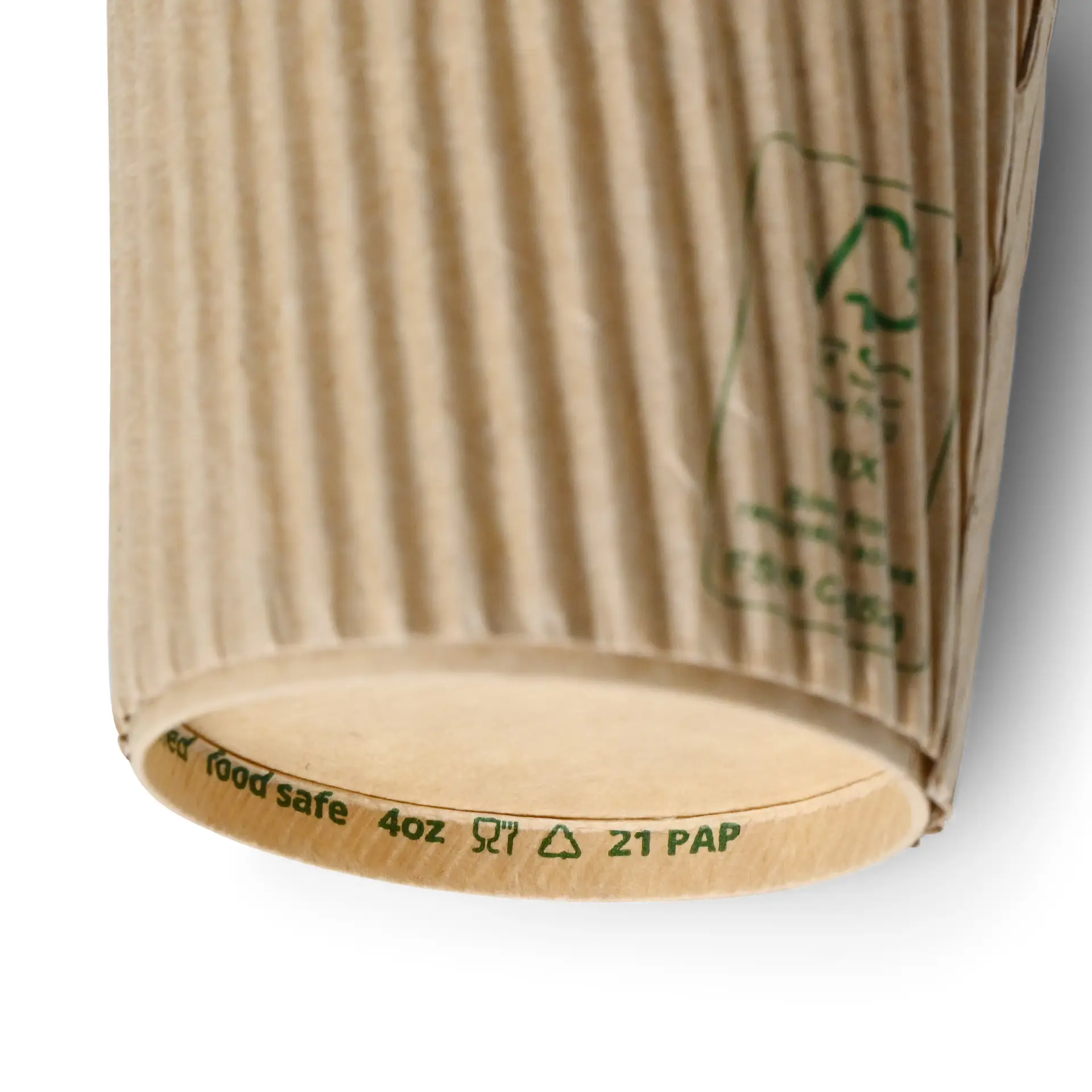 4 oz Takeaway coffee cups / Ripple cups, Ø 62 mm, kraft