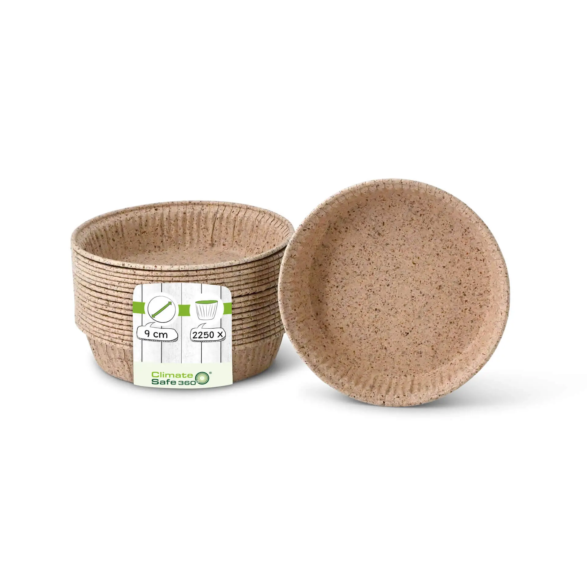 Baking moulds made from cocoa paper ∅ 9 cm, round, brown