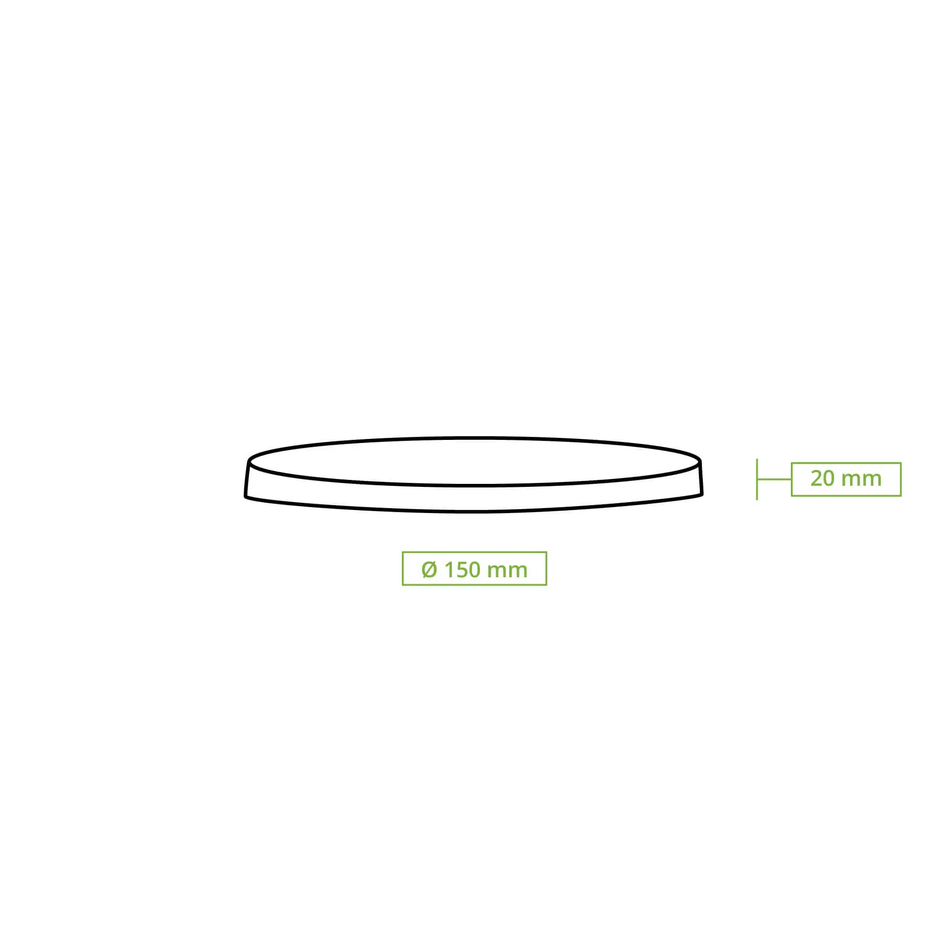 PLA lid Ø 150 mm, clear PLA lid Ø 150 mm, clear