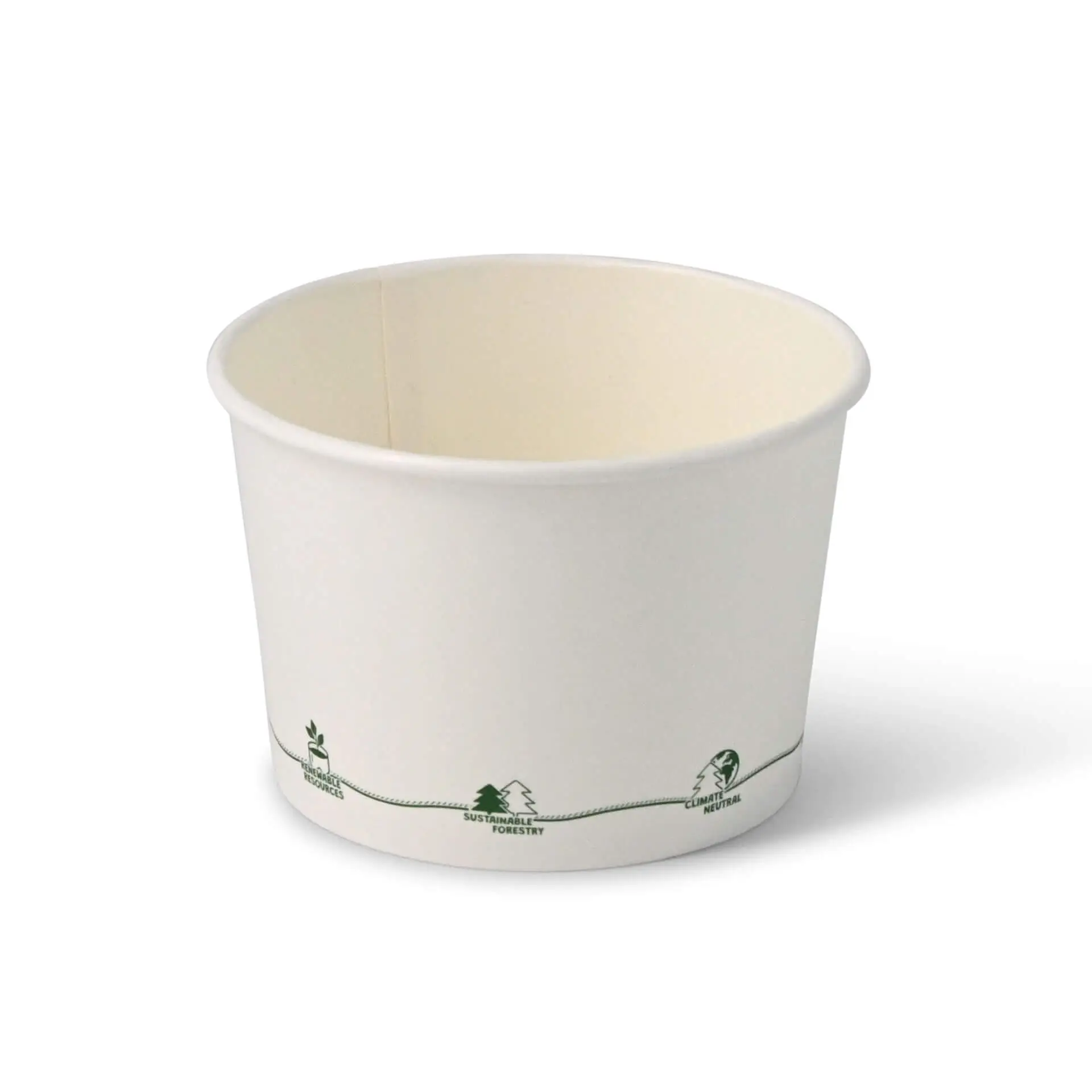 16 oz Cardboard Soup Container (eco-friendly coating), Ø 115 mm, "EcoUp©"-icons