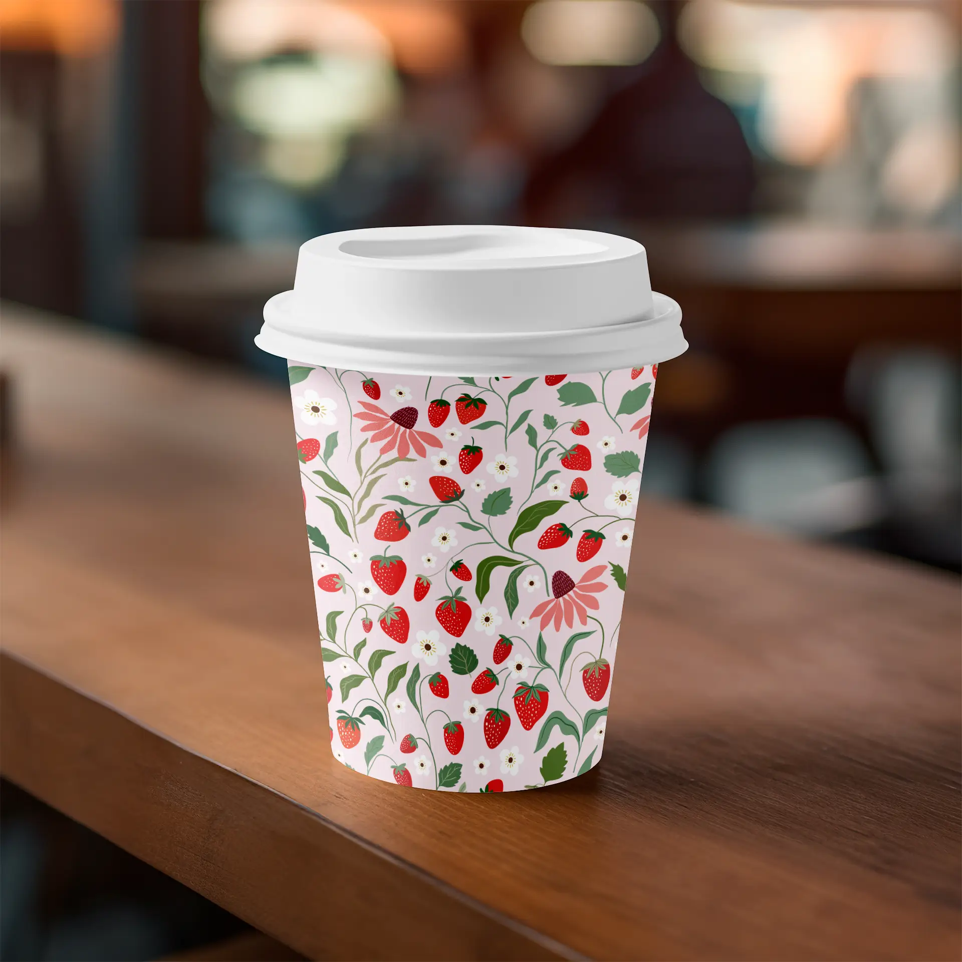 Paper cups with logo (single-wall), 250 ml / 10 oz, white, water-based coating
