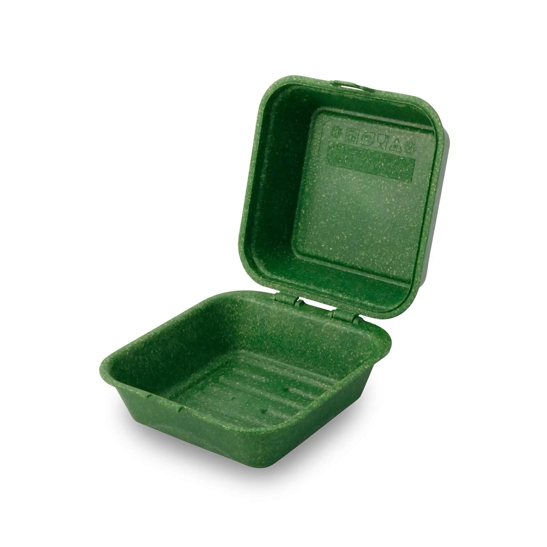 | 2 FOR 1 | Reusable burger boxes "merways Box" 16 x 15 x 8.5 cm, spinach / dark green