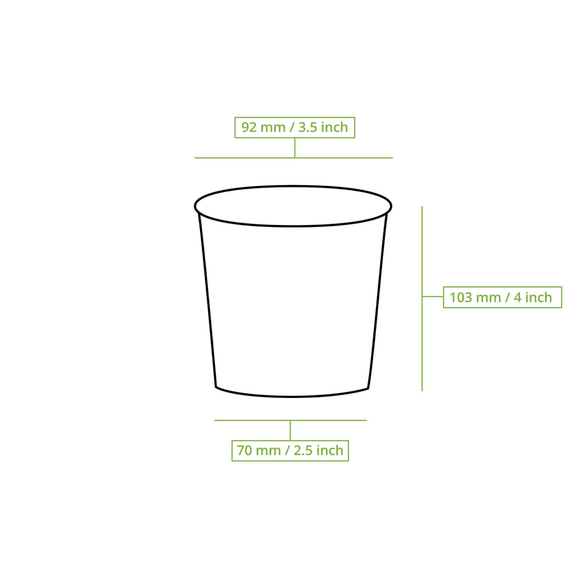 16 oz Paper Ice Cream Cups XXL, Ø 92 mm, brown 16 oz Paper Ice Cream Cups XXL, Ø 92 mm, brown