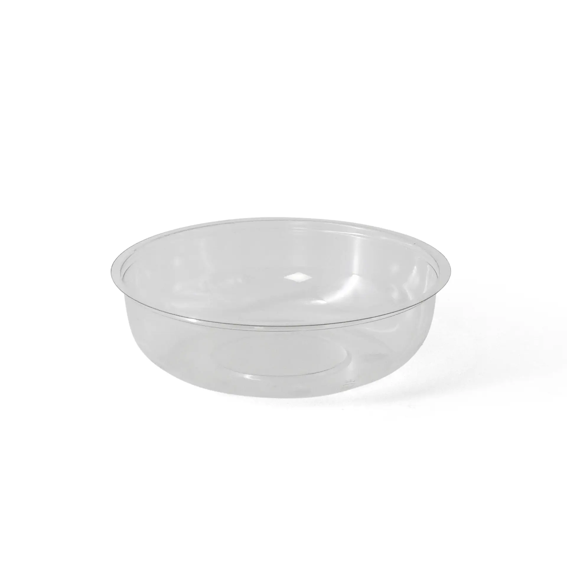 Clear PET insert cup with a diameter of 95 mm, suitable for various food items.