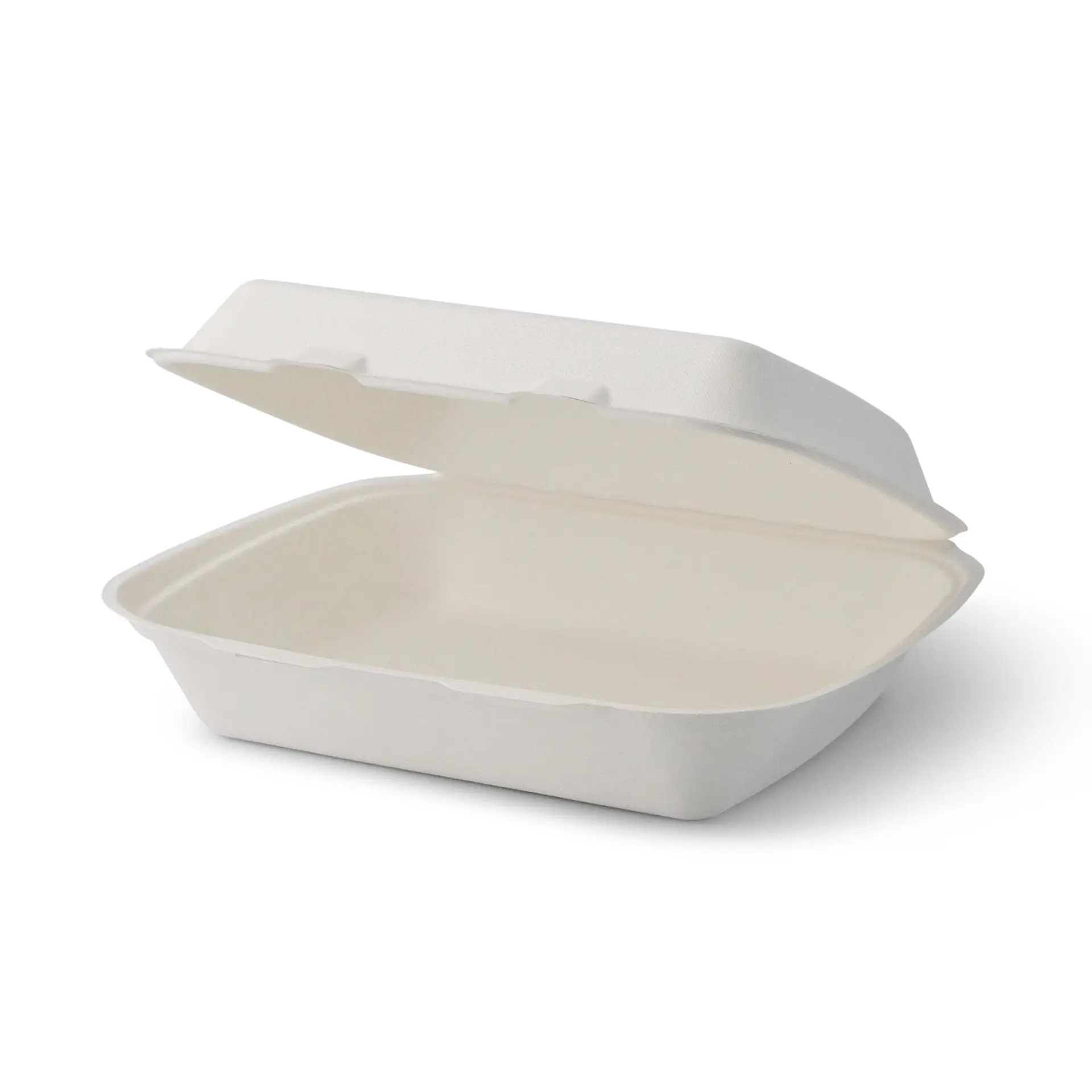 Sugarcane-containers 25 x 20 x 7.5 cm, HP4, hinged-lid, rectangular Sugarcane-containers 25 x 20 x 7.5 cm, HP4, hinged-lid, rectangular