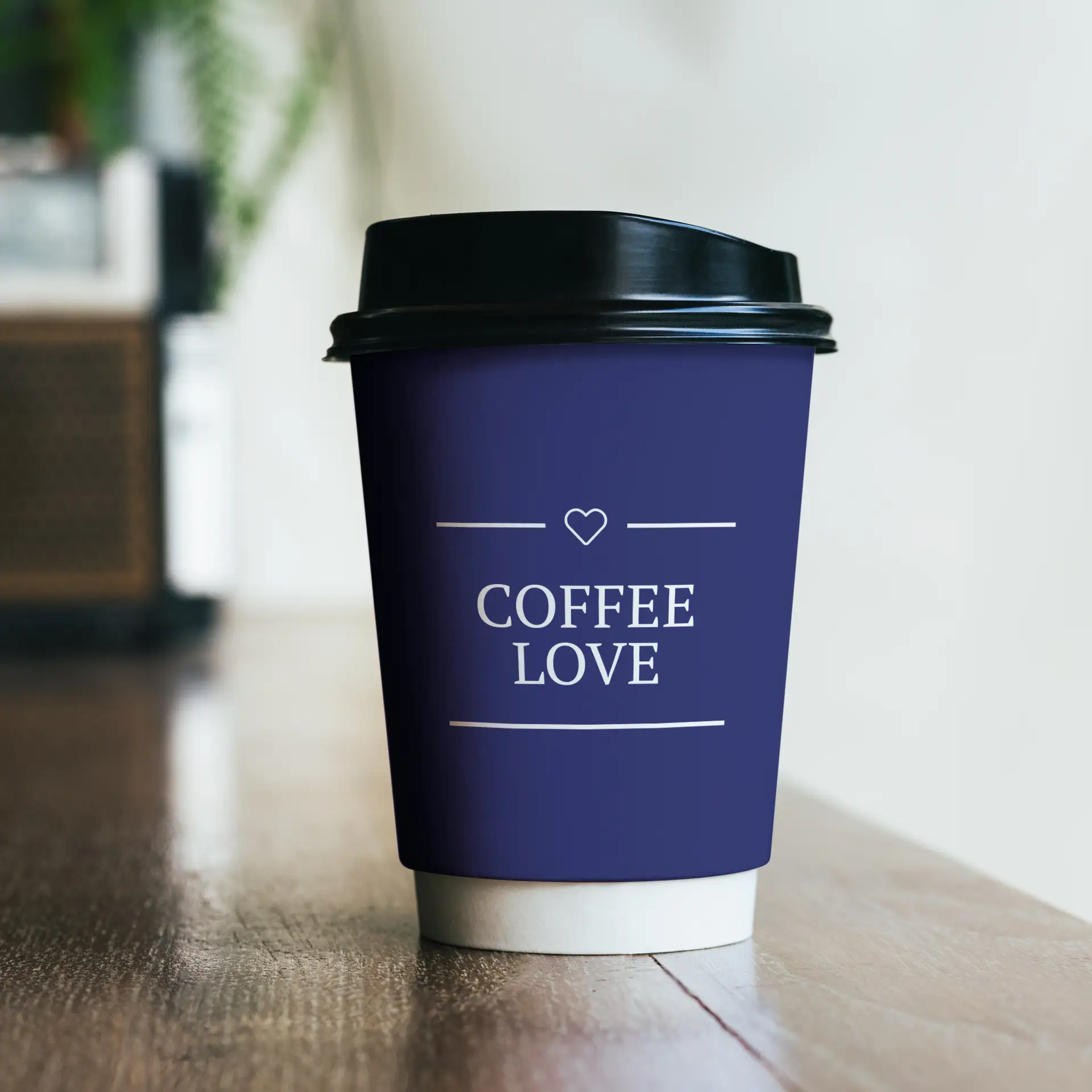 Custom Printed Paper Cups (Double-Walled) 300 ml / 12 oz, double-walled, white, matt, water-based barrier