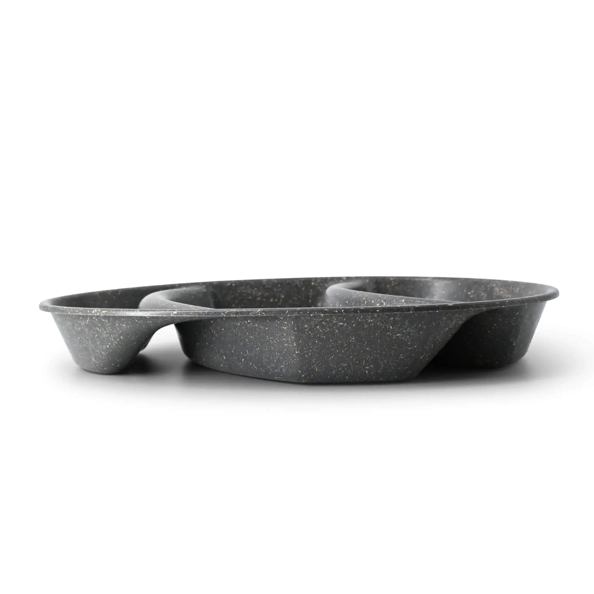 Reusable divided plates "merways Plate" 27.5 × 20 × 3.5 cm, 3 compartments, teardrop, pepper / grey dfc008381-mehrweg-menue-teller-merways-plate-275-x-20-x-35-cm-3-kammern-tropfenfoermig-pfeffer-grau-4