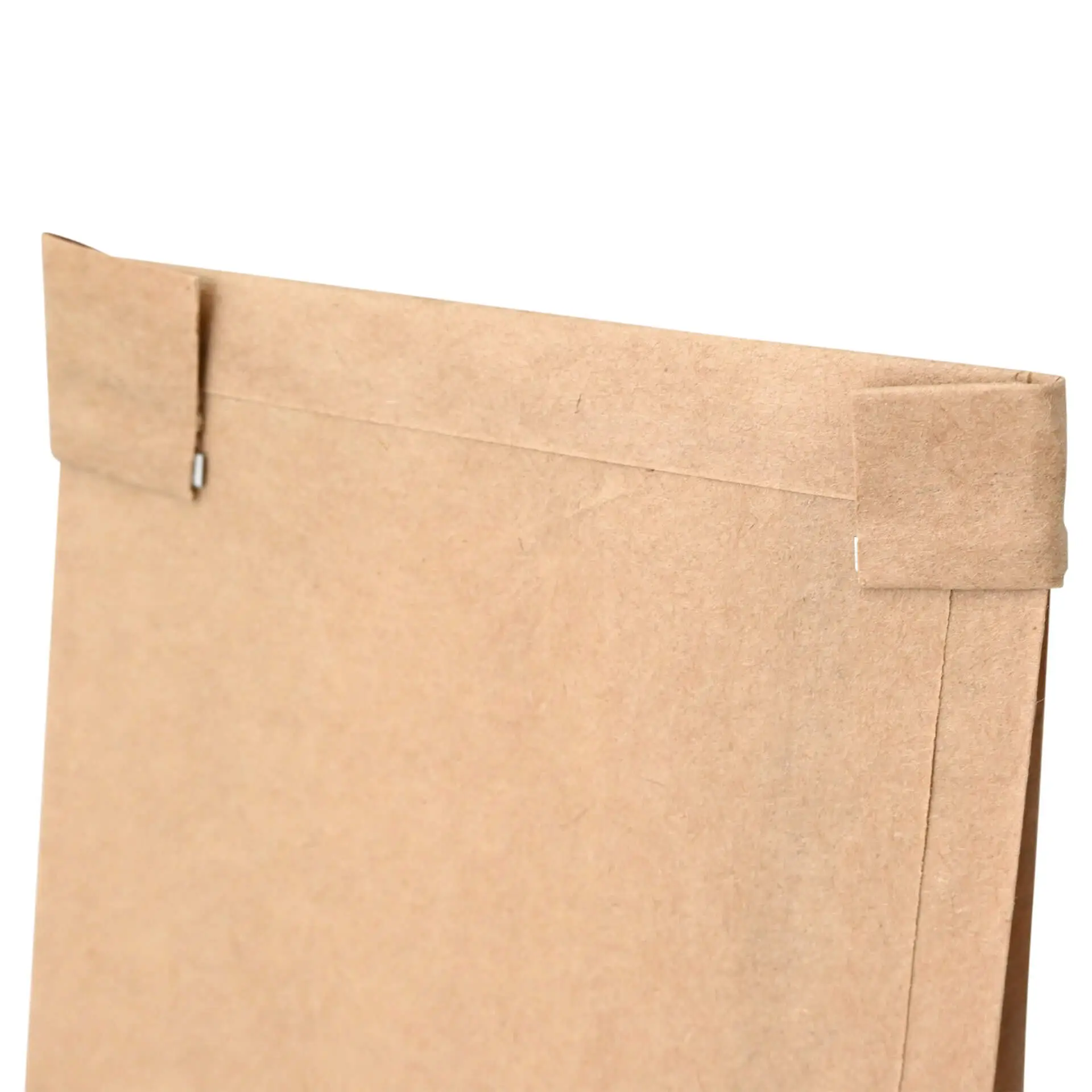 Block bottom bags with window XS, 7,5 x 4,5 x 24 cm, PP-foil, brown, tin tie, kraft paper
