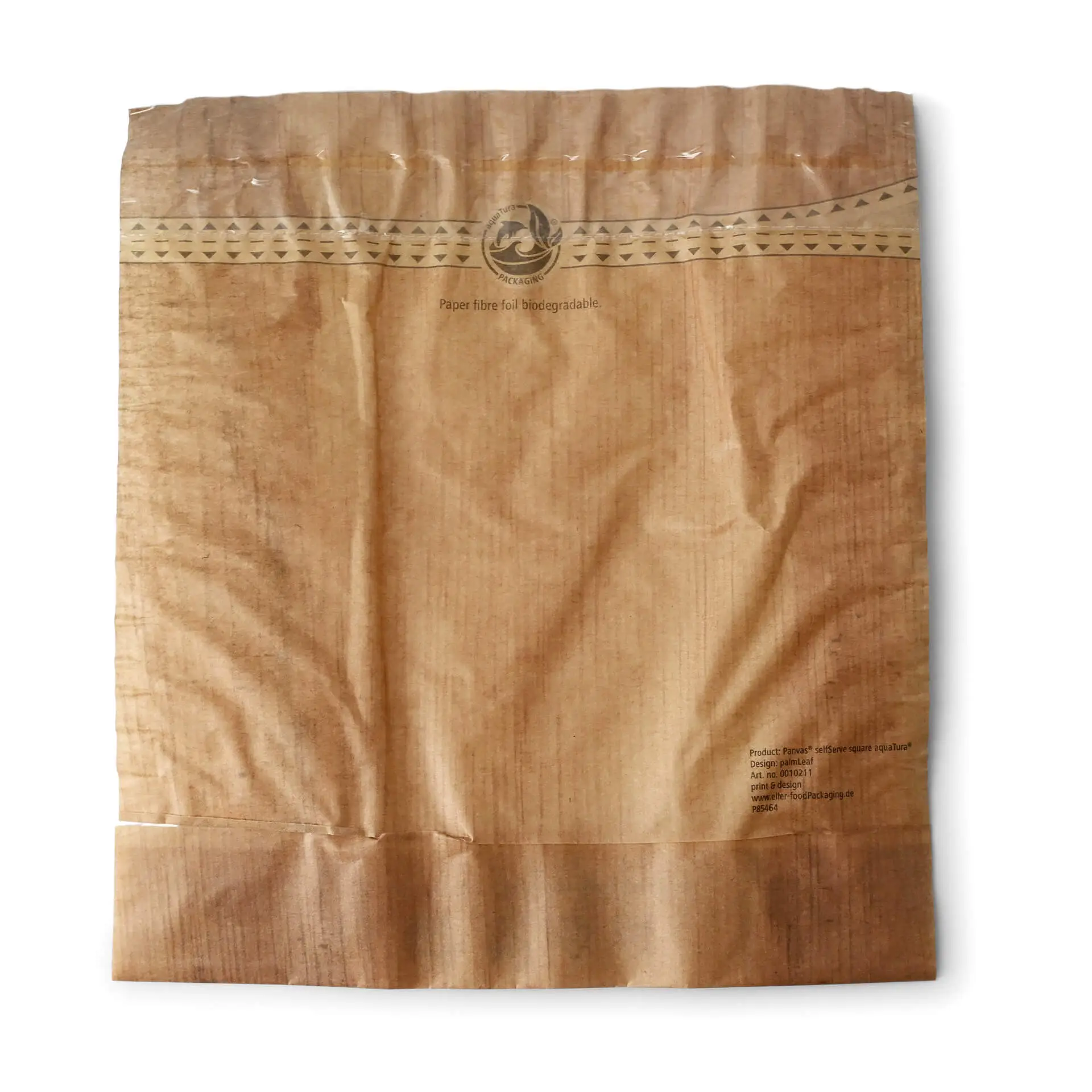 Snack bag paper, bio foil 17.5 x 20 cm, palm leaf print dfc00512-snacktaschen-aus-papier-bio-folie-175-x-20-cm-palmblatt-optik-2
