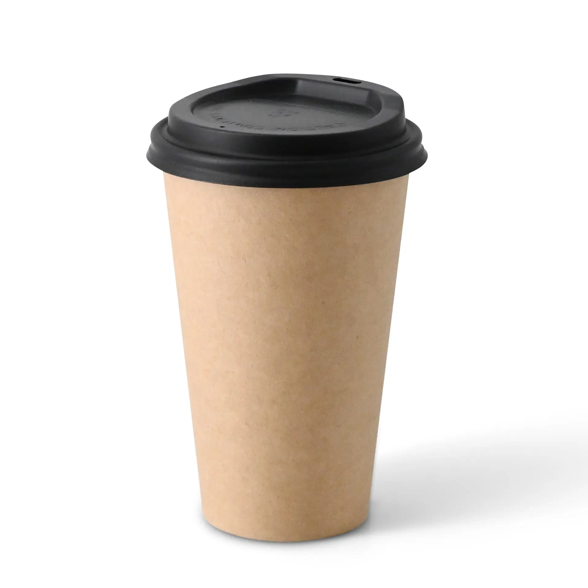 Paper cup 400 ml / 16 oz, Ø 90 mm, single wall, brown, PLA-coated