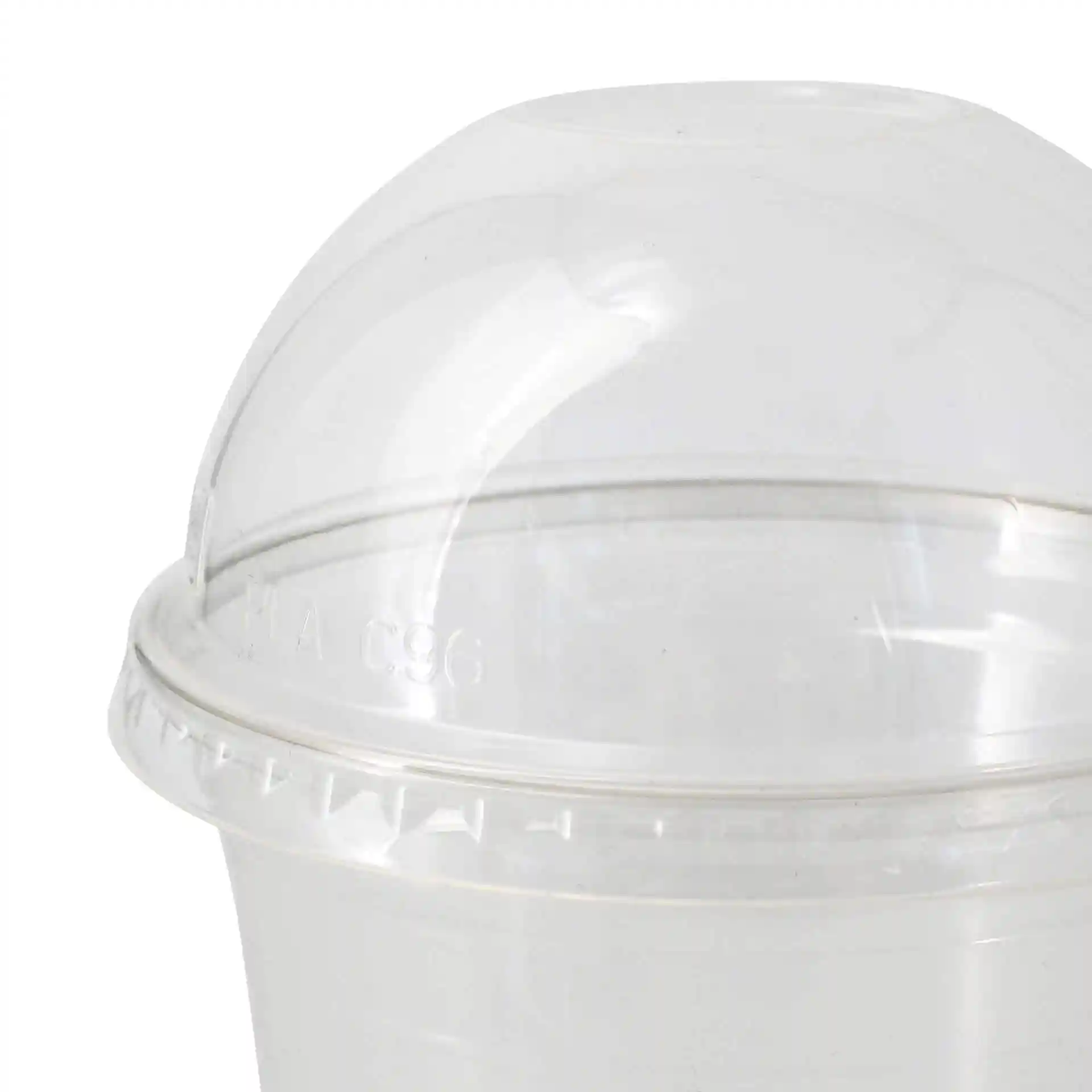 Transparent PLA dome lid with a diameter of 96 mm and a height of 44 mm.