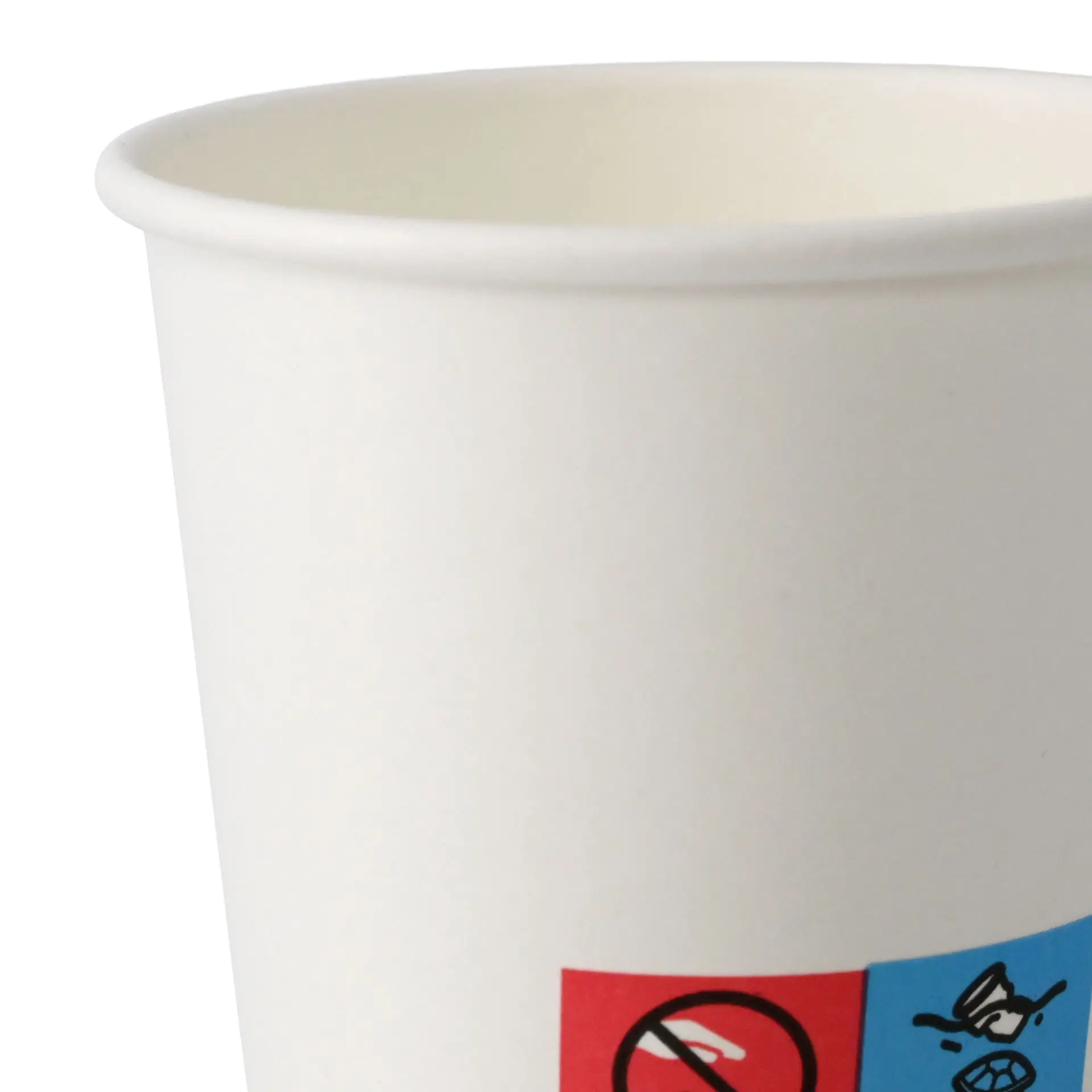Paper cup 100 ml / 4 oz, Ø 62 mm, single wall, white, PLA-coated