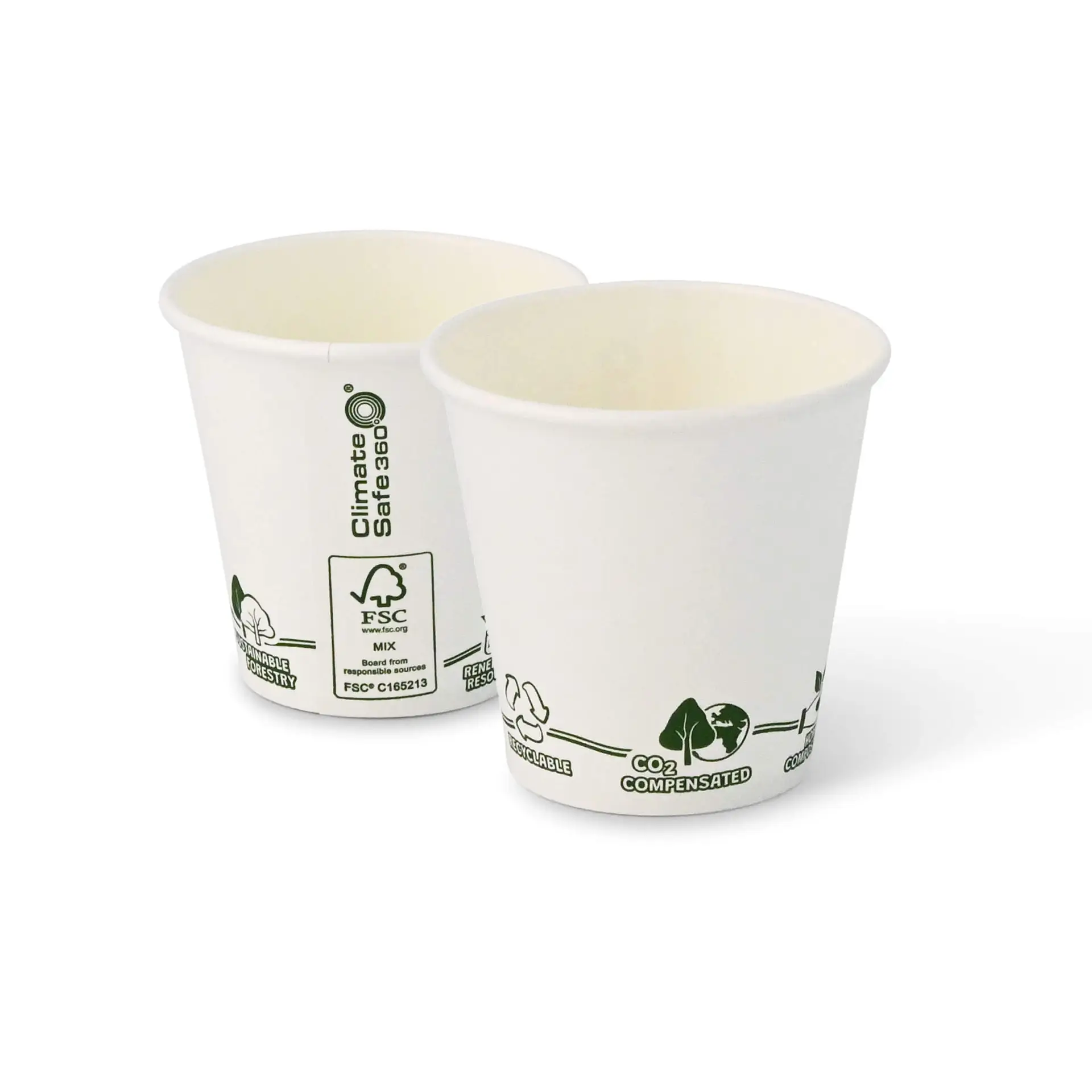 6 oz Paper cup single wall, Ø 80 mm, "EcoUp©"- icons