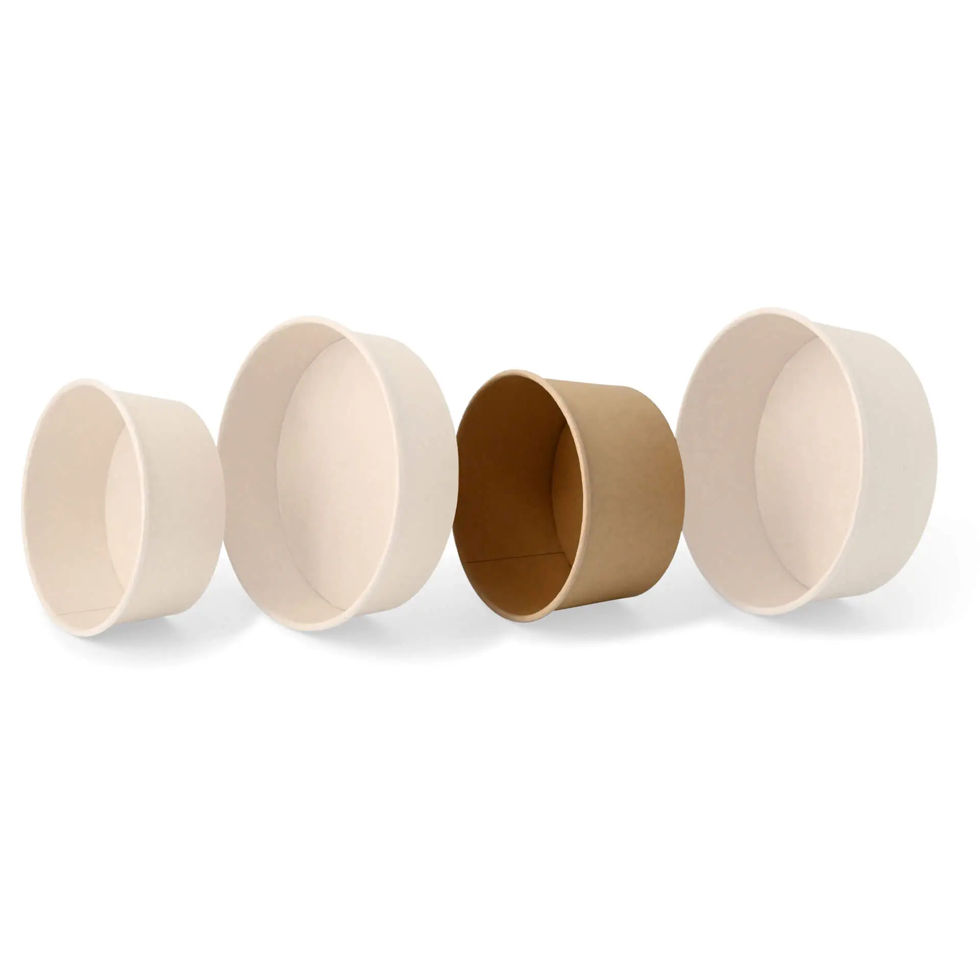 Paper bowls (coated) / Salad bowls 800 ml, Ø 150 mm, brown, round (1000 ml max. volume)