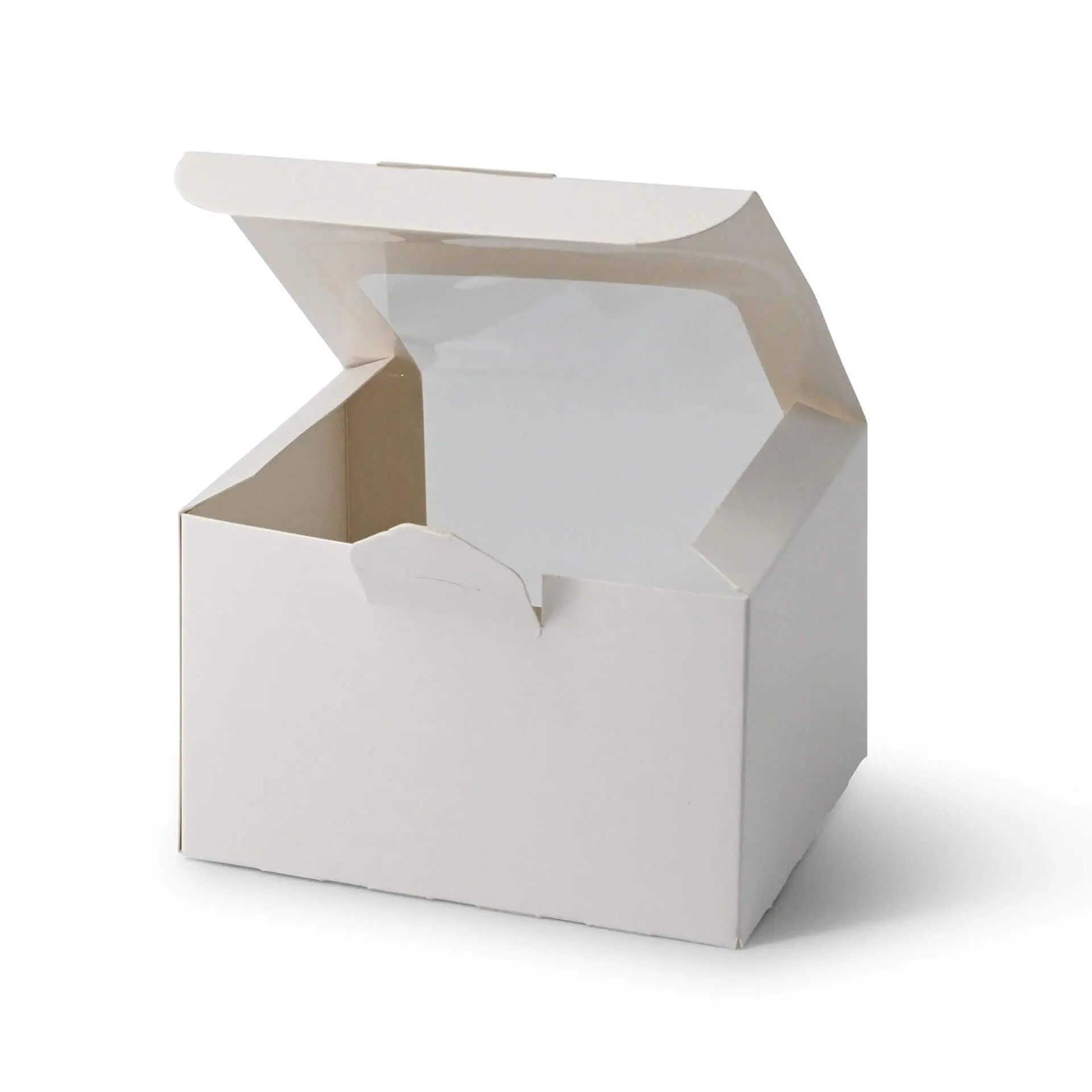 Pastry-boxes 13 x 11 x 8 cm, cellulose-window, white Pastry-boxes 13 x 11 x 8 cm, cellulose-window, white