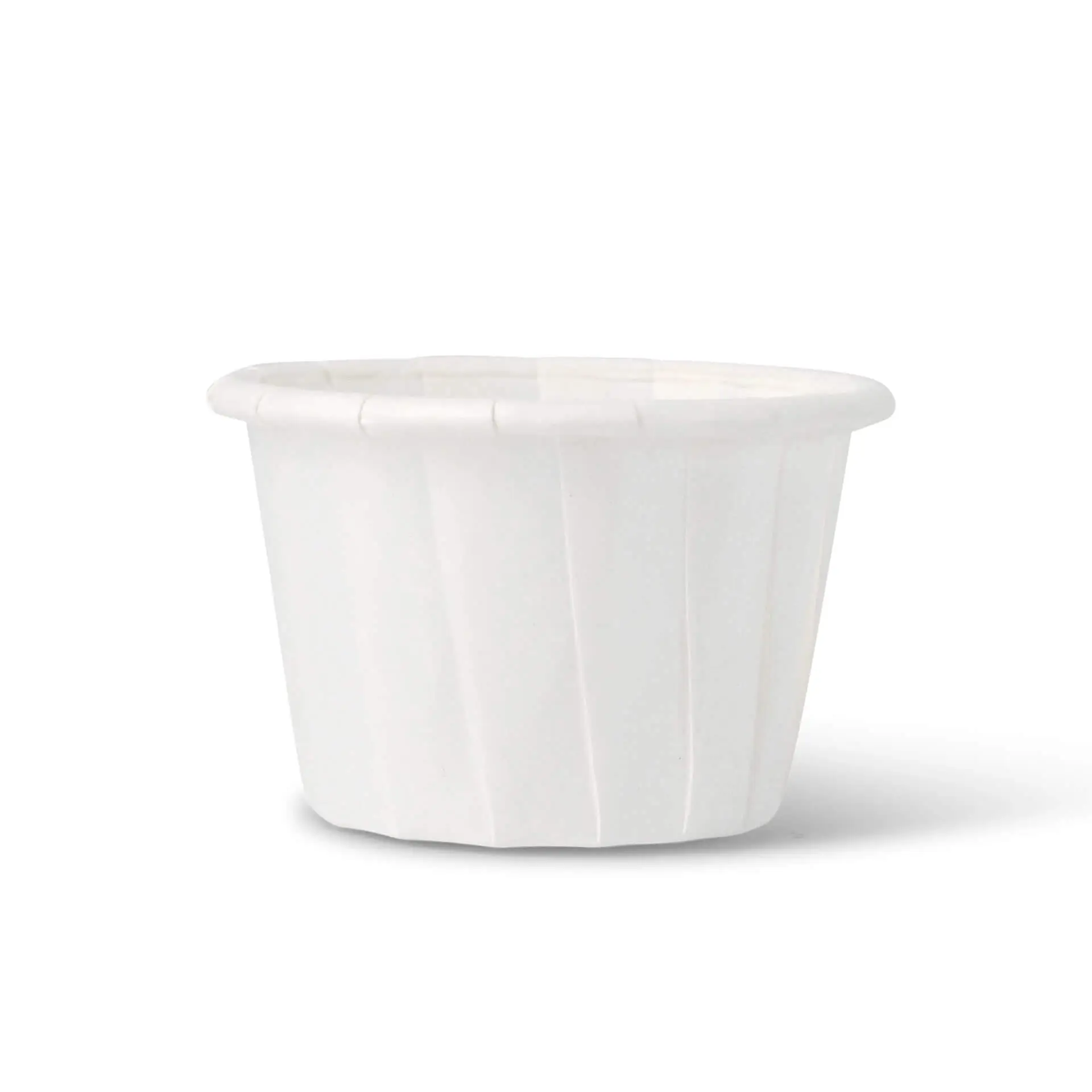 White paper cup, 35 ml, with a grease-resistant coating, suitable for dips and sample portions, not for hot liquids.