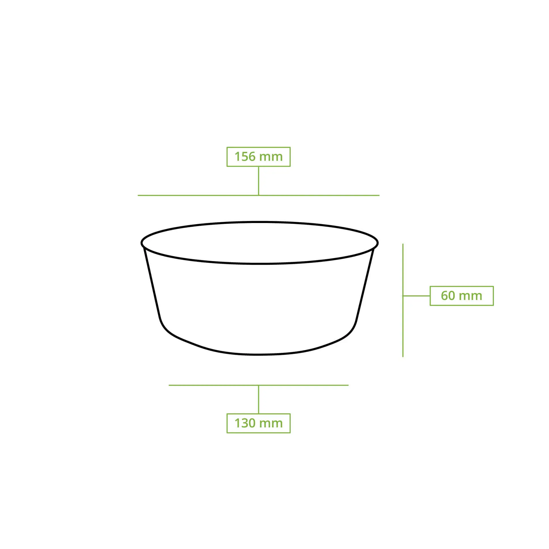 Reusable bowls "merways Bowl" 650 ml, Ø 150 mm, pepper / grey Reusable bowls "merways Bowl" 650 ml, Ø 150 mm, pepper / grey