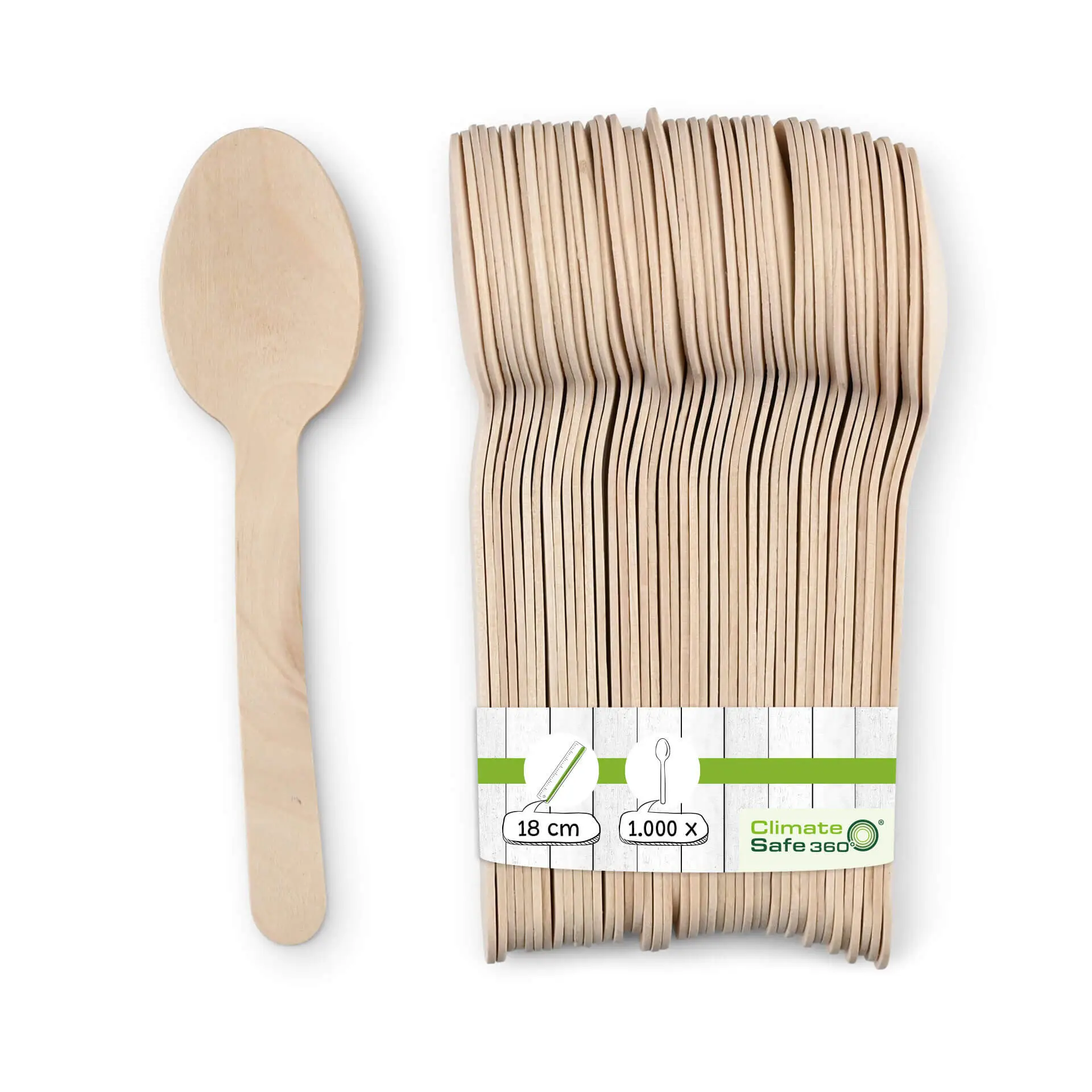 Wooden spoons (Premium) 18 cm, bio-coated
