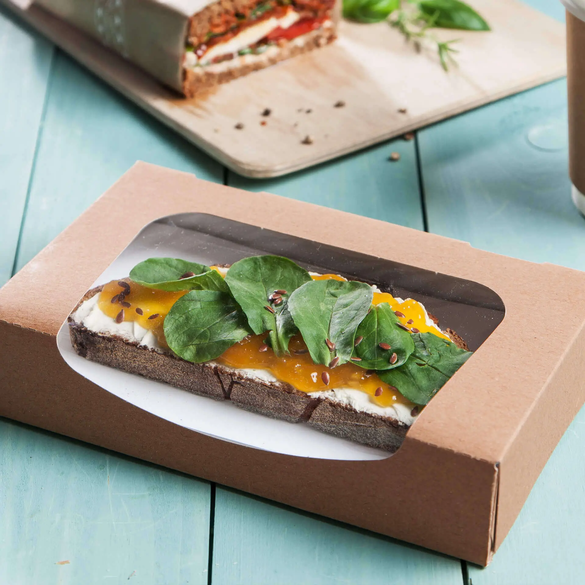 Window boxes, cardboard 20 x 12 x 4  cm, 900 ml