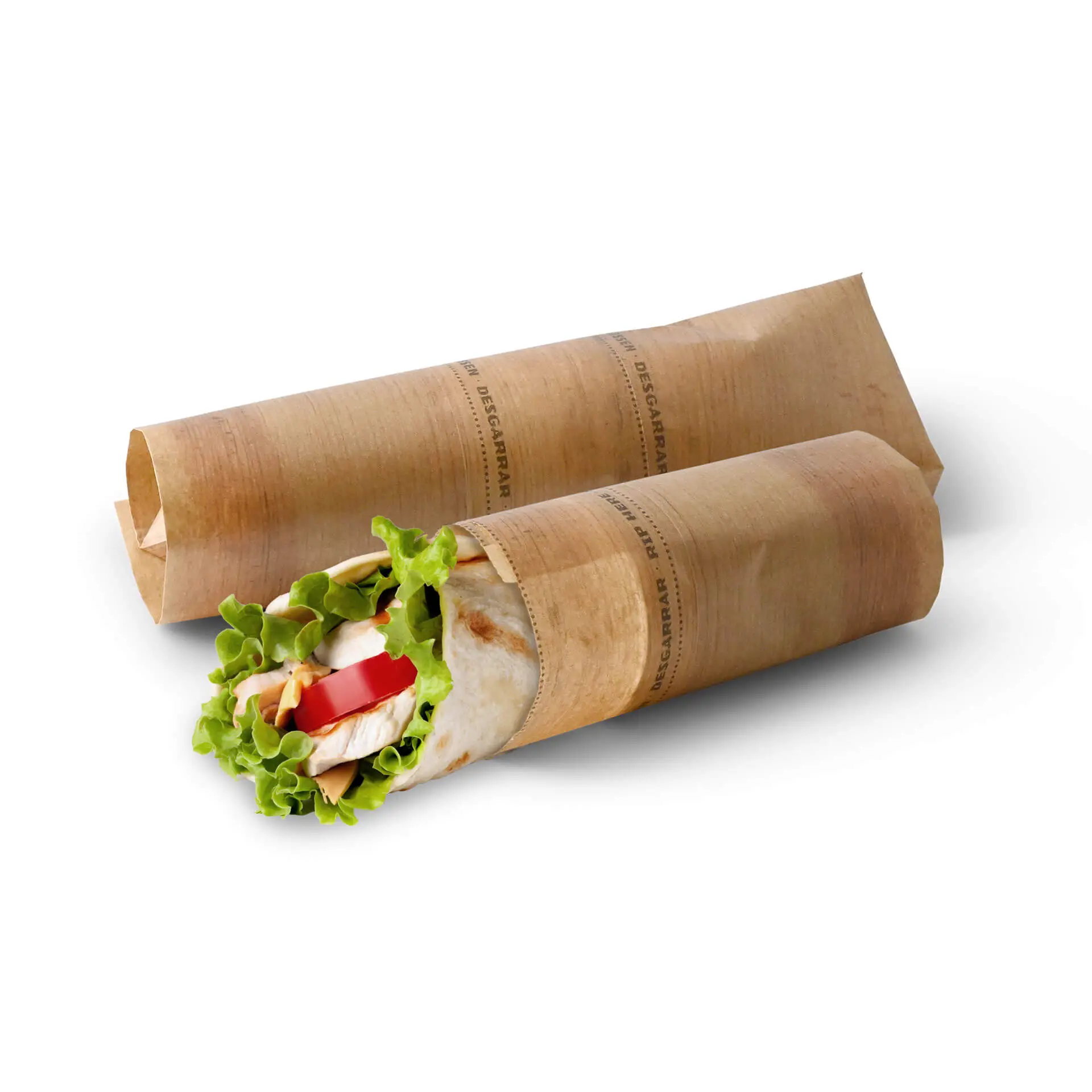 Burrito Bag, kraft, L 19.5 x 30 cm, prefolded