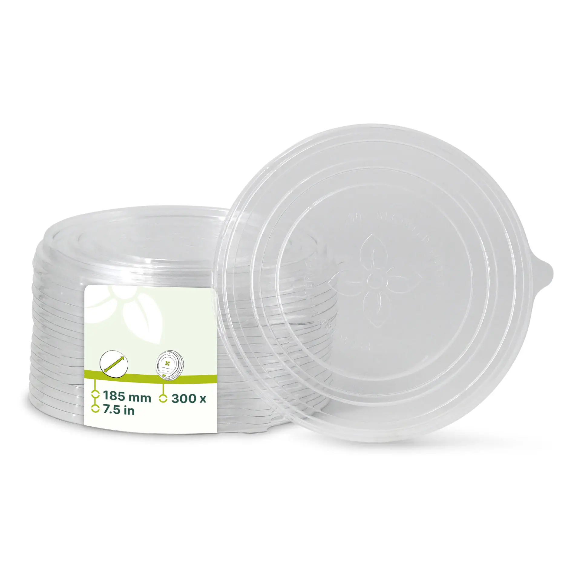 Cup lids rPET Ø 185 mm, clear