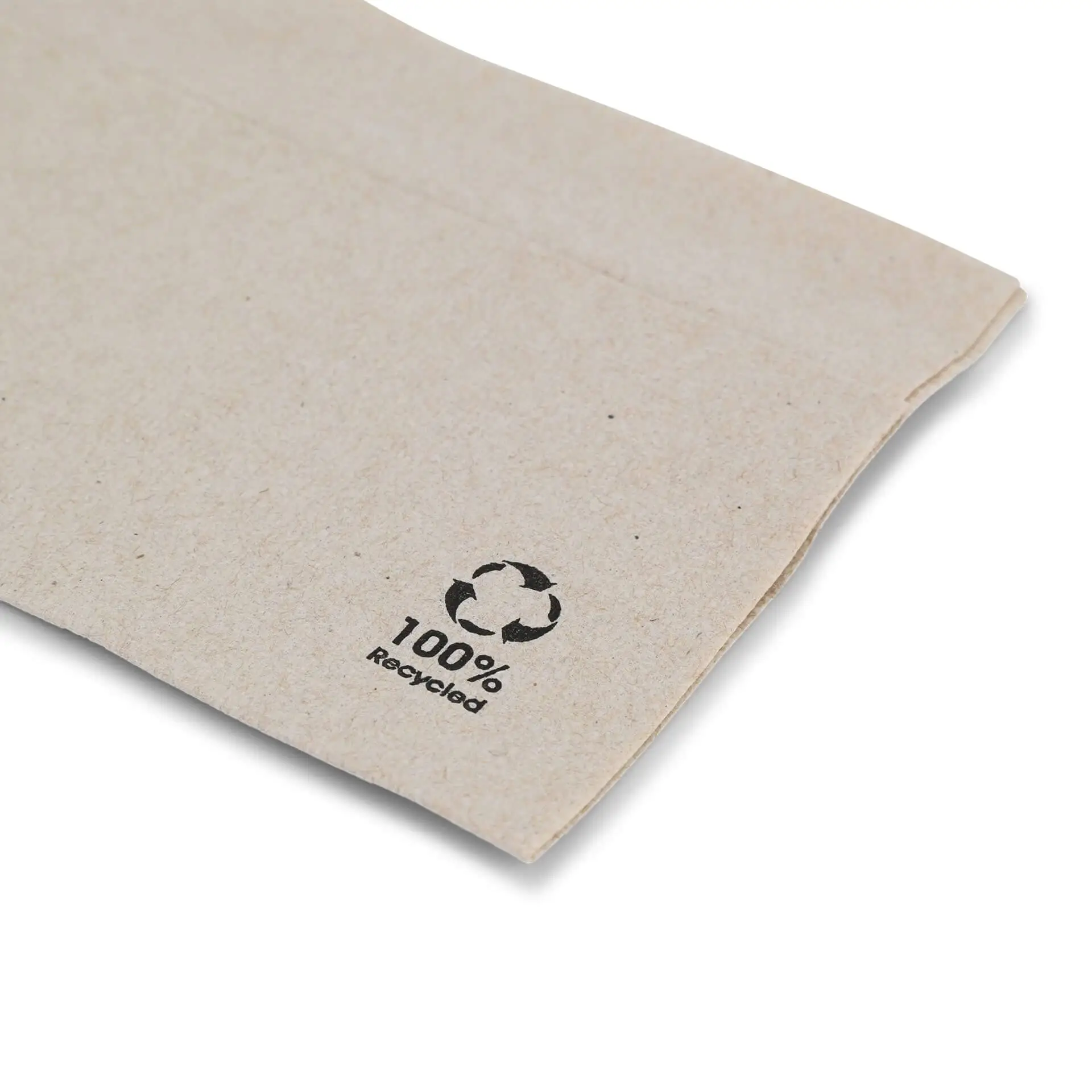 Paper napkins / serviettes 33 x 33 cm, 1-ply, 1/8 fold, unbleached