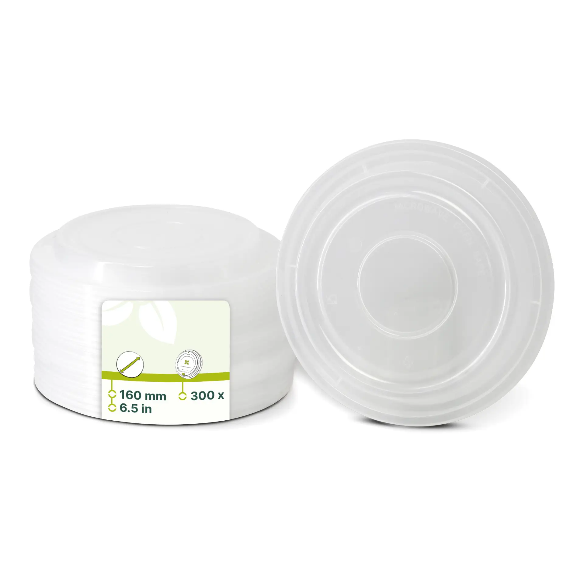 Reusable lid made of PP, round, transparent