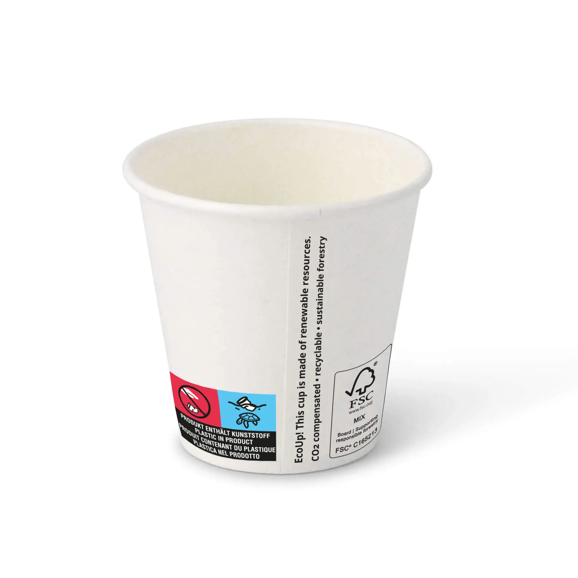 6 oz Paper cups (coated), Ø 80 mm, white con10008-01-1-pappbecher-beschichtet-150-ml-6-oz-80-mm-weiss-2