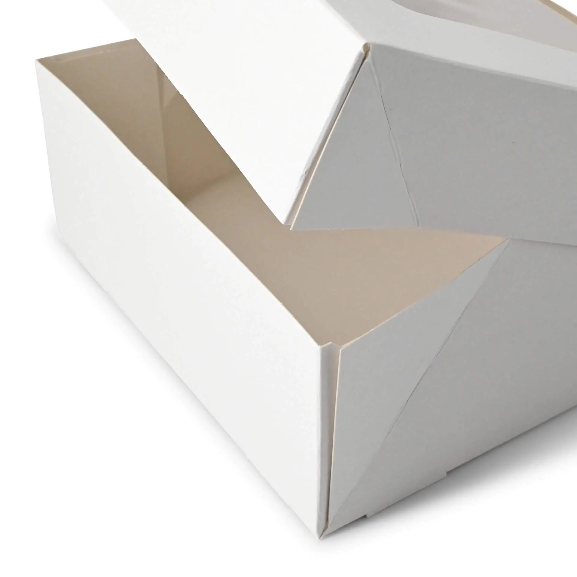 Pastry-boxes 18 x 18 x 7,5 cm, cellulose-window, white