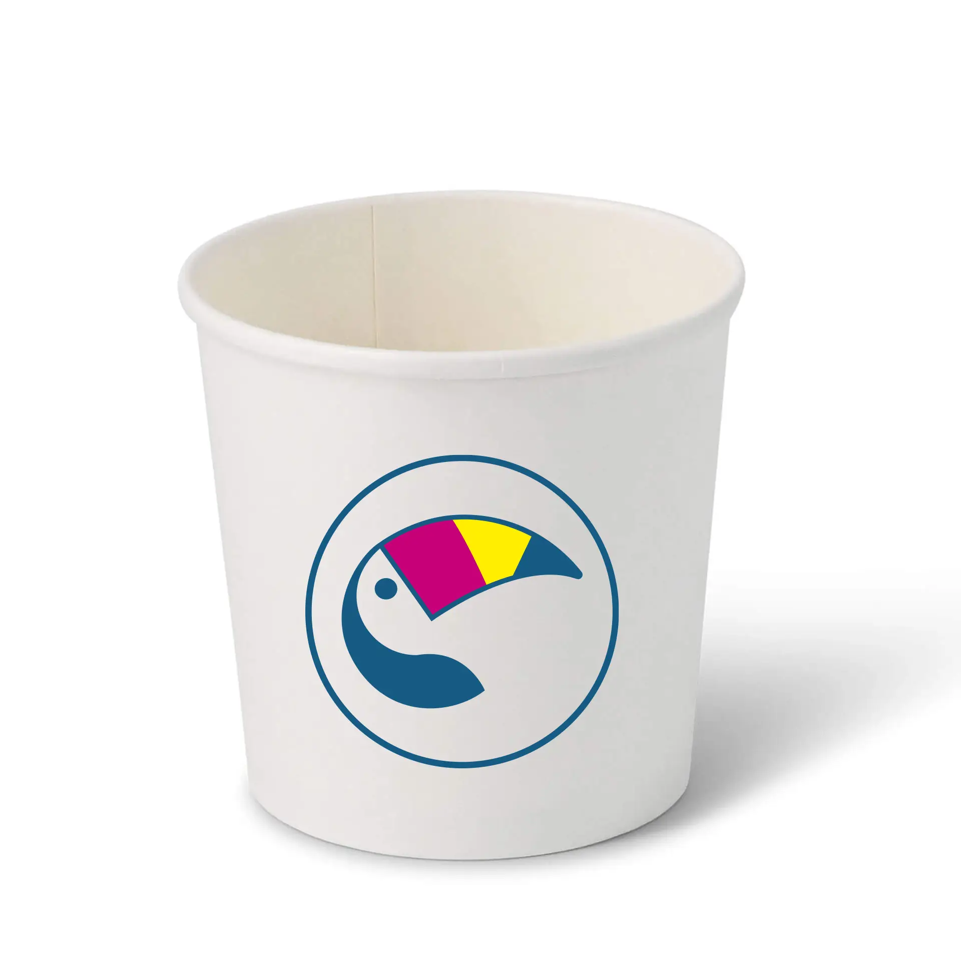 Soup cup to go printed, white, 800 ml, Ø 115 mm, PE-coated