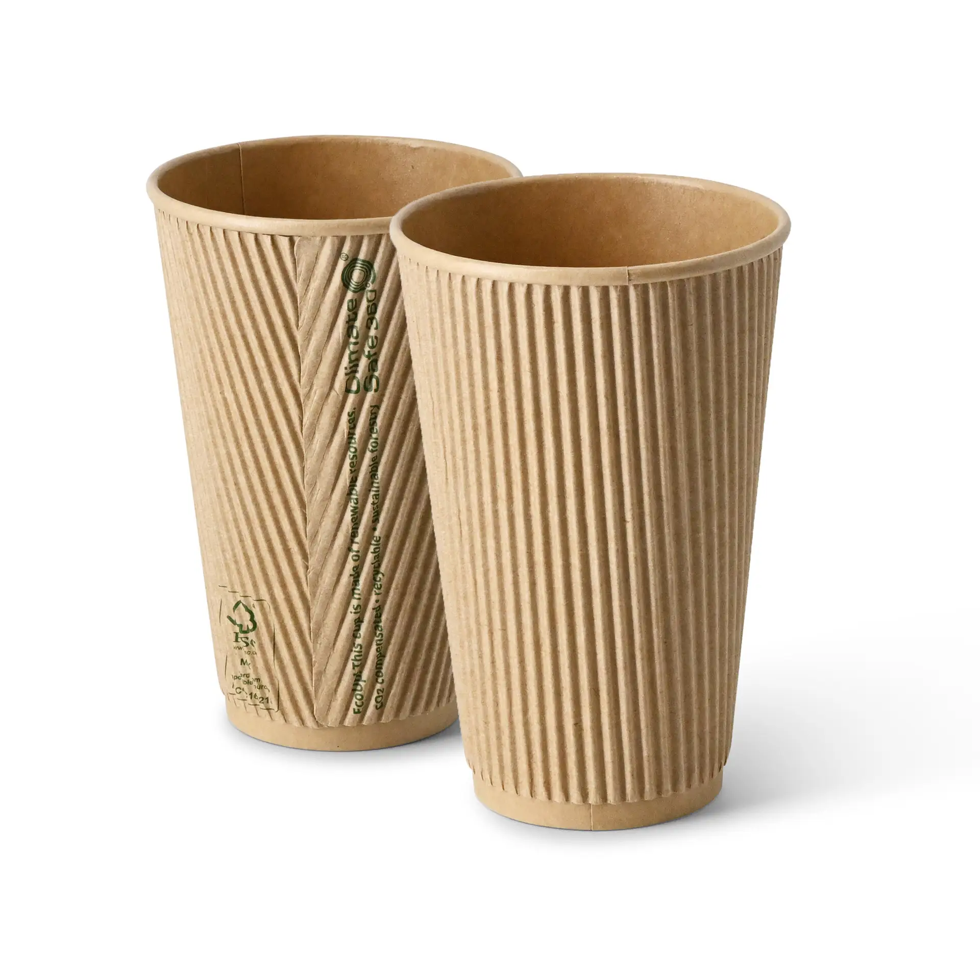 16 oz Takeaway coffee cups / Ripple cups, Ø 90 mm, kraft 16 oz Takeaway coffee cups / Ripple cups, Ø 90 mm, kraft