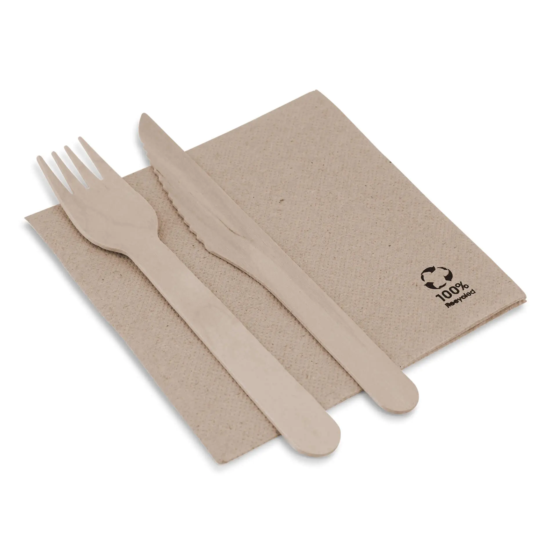 Recycled paper napkins (Premium) 25 x 25 cm, 2-ply, 1/4 fold