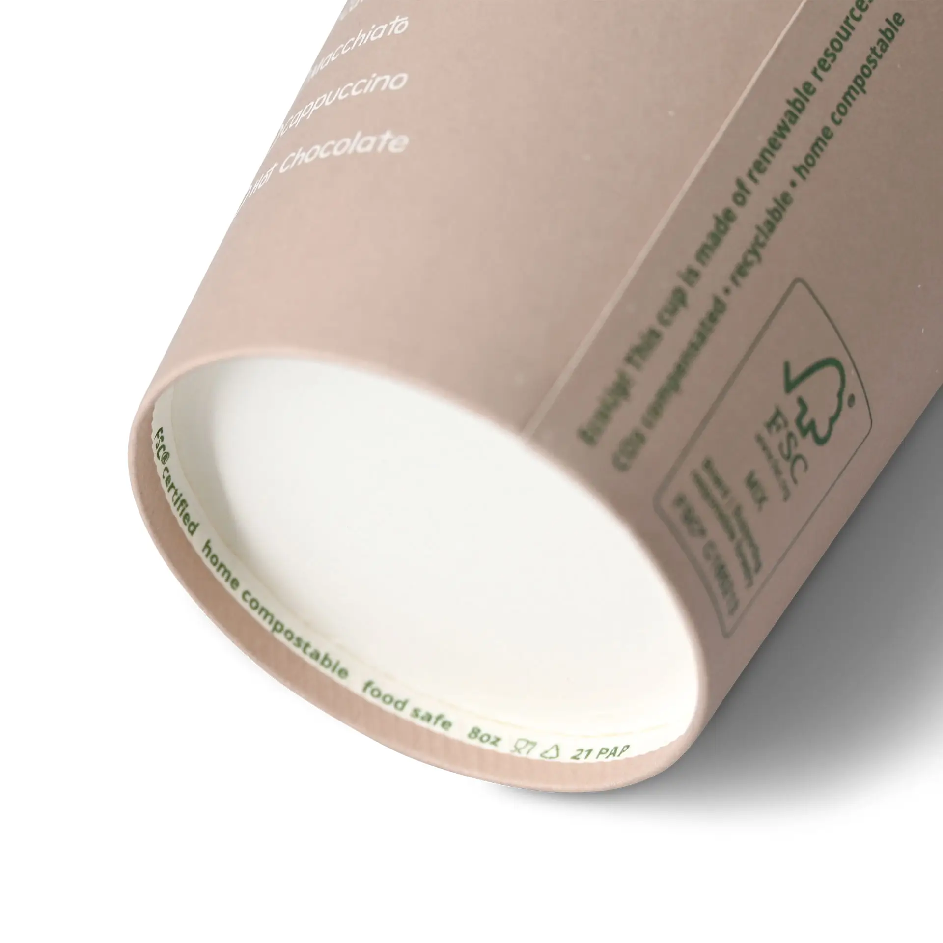 8 oz Paper cup printed with "Coffeebreak", Ø 80 mm, white
