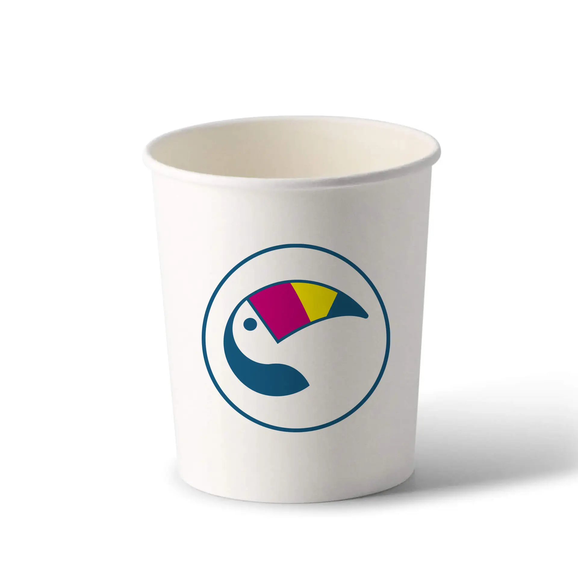 Soup cup to go printed, white, 600 ml, Ø 115 mm, PE-coated