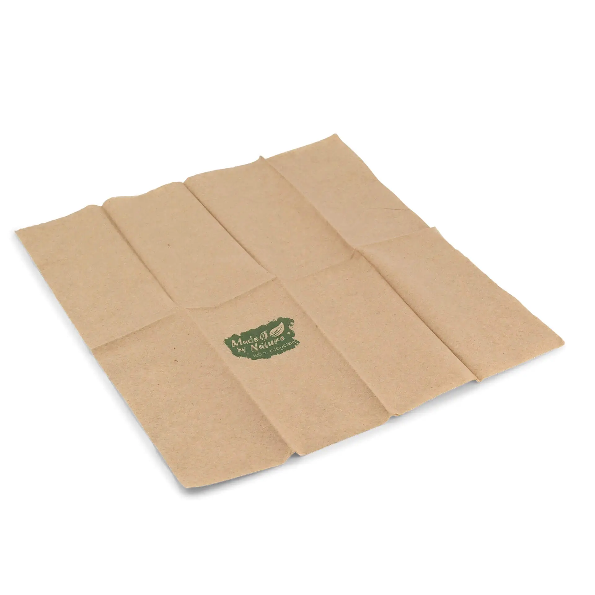 Recycled paper napkins 32.5 x 32.5 cm, 2-ply, 1/8 fold, "Made by Nature" dse028121-servietten-aus-recyceltem-papier-325-x-325-cm-2-lagig-18-falz-ungebleicht-made-by-nature-2