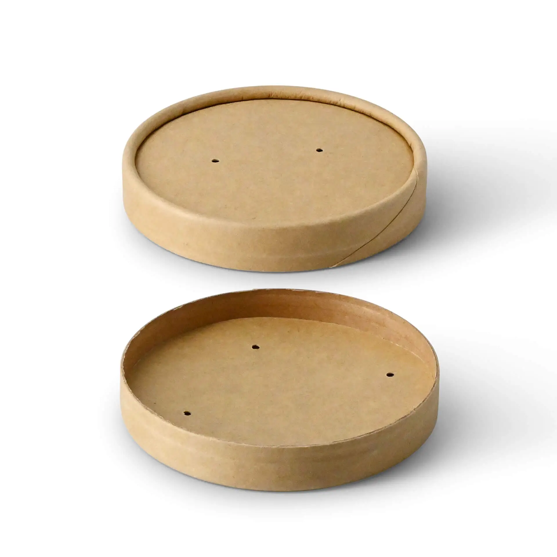 Cardboard-membrane lids (eco-friendly coating) Ø 90 mm, brown