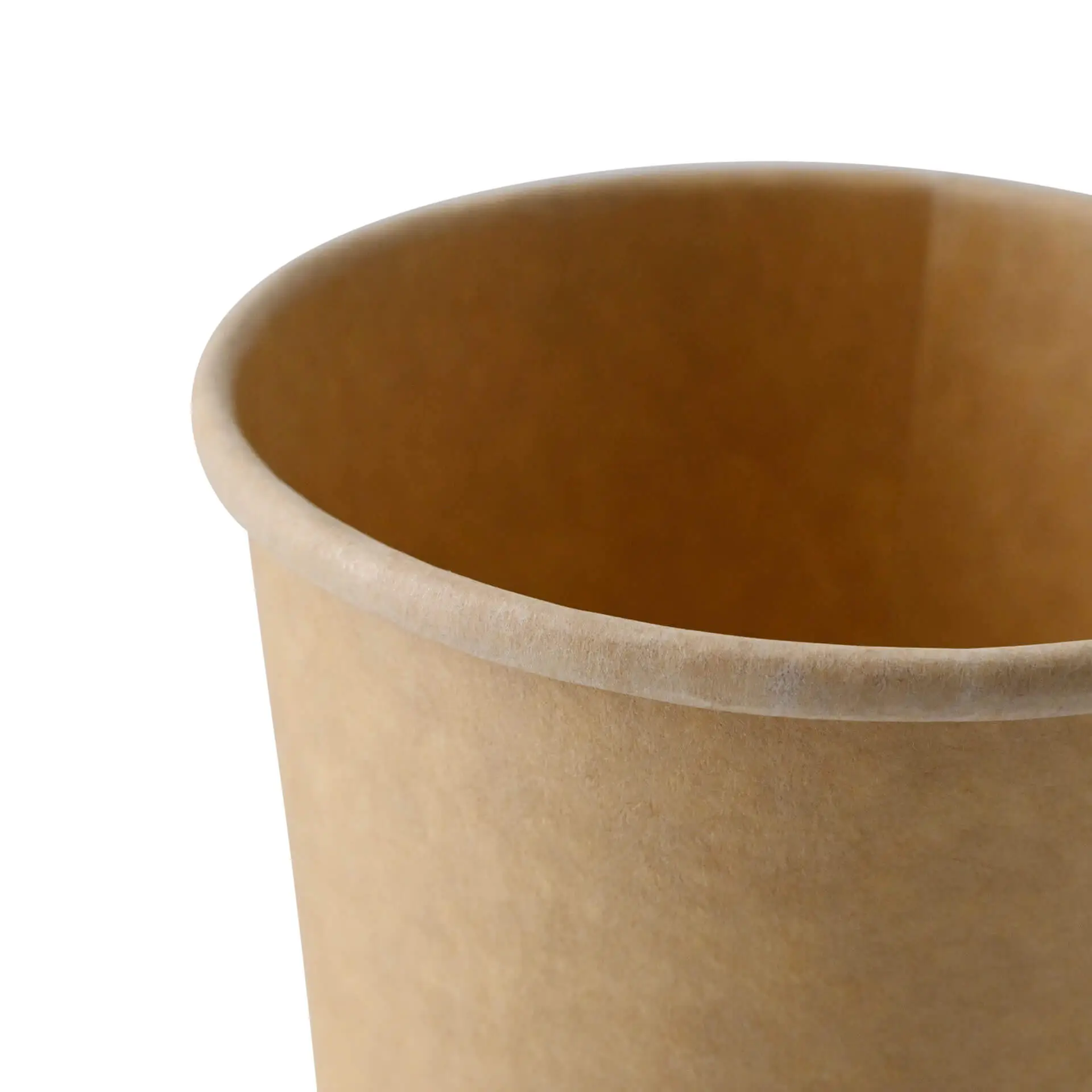 Soup cup to go made of cardboard (Premium) 200 ml / 8 oz, Ø 90 mm, brown, eco-friendly coating