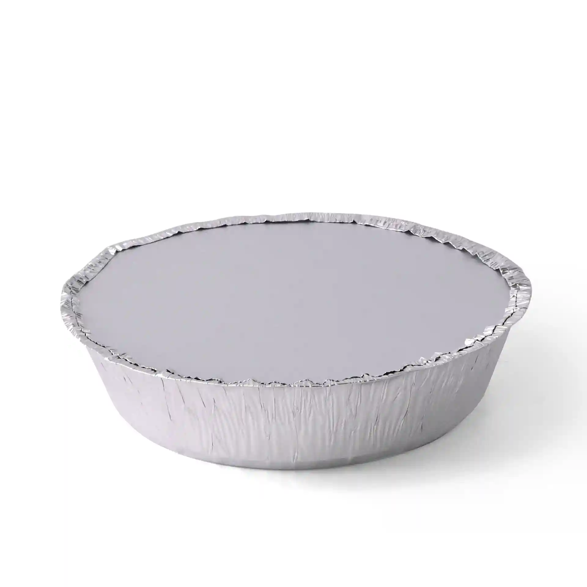 Round aluminium container with a diameter of 182 mm and a height of 43 mm, shown on a plain background.