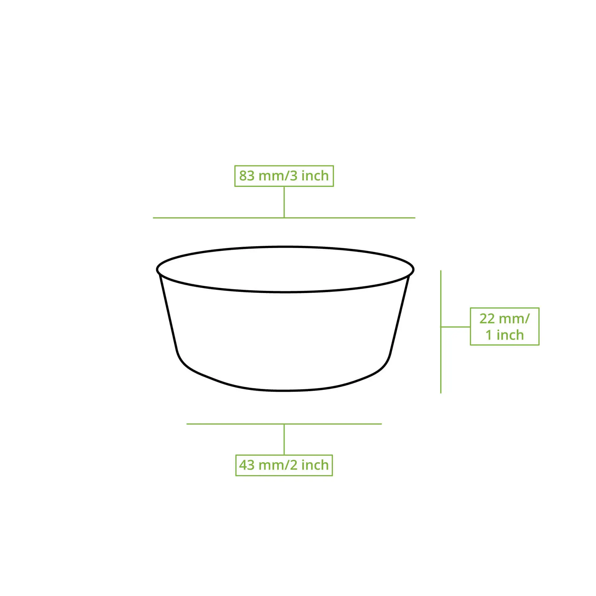 Palm leaf bowls  "Palmware®" 80 ml, square Palm leaf bowls  "Palmware®" 80 ml, square