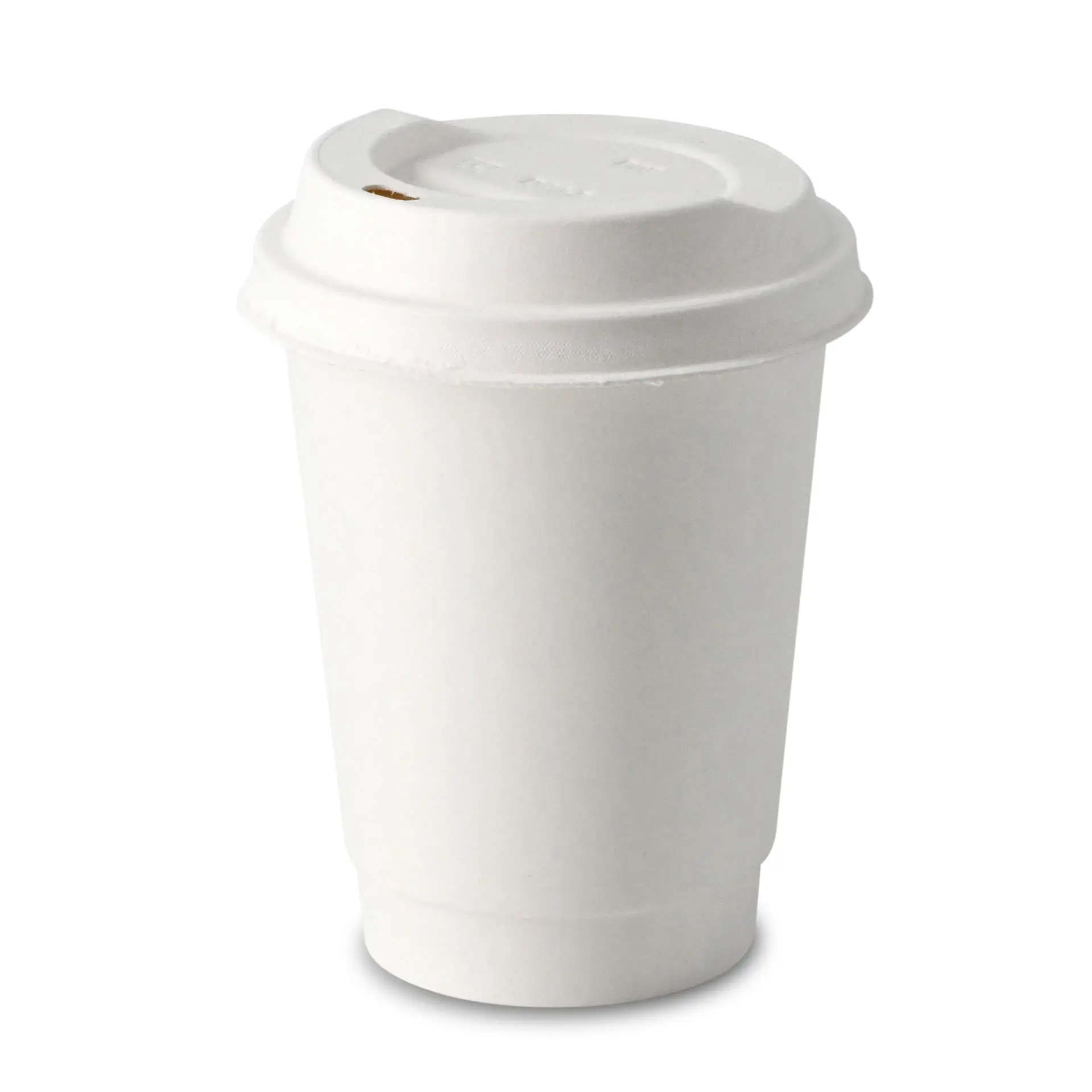 Coffee to go cup, 300 ml / 12 oz, Ø 90 mm, double wall, white, PLA coated