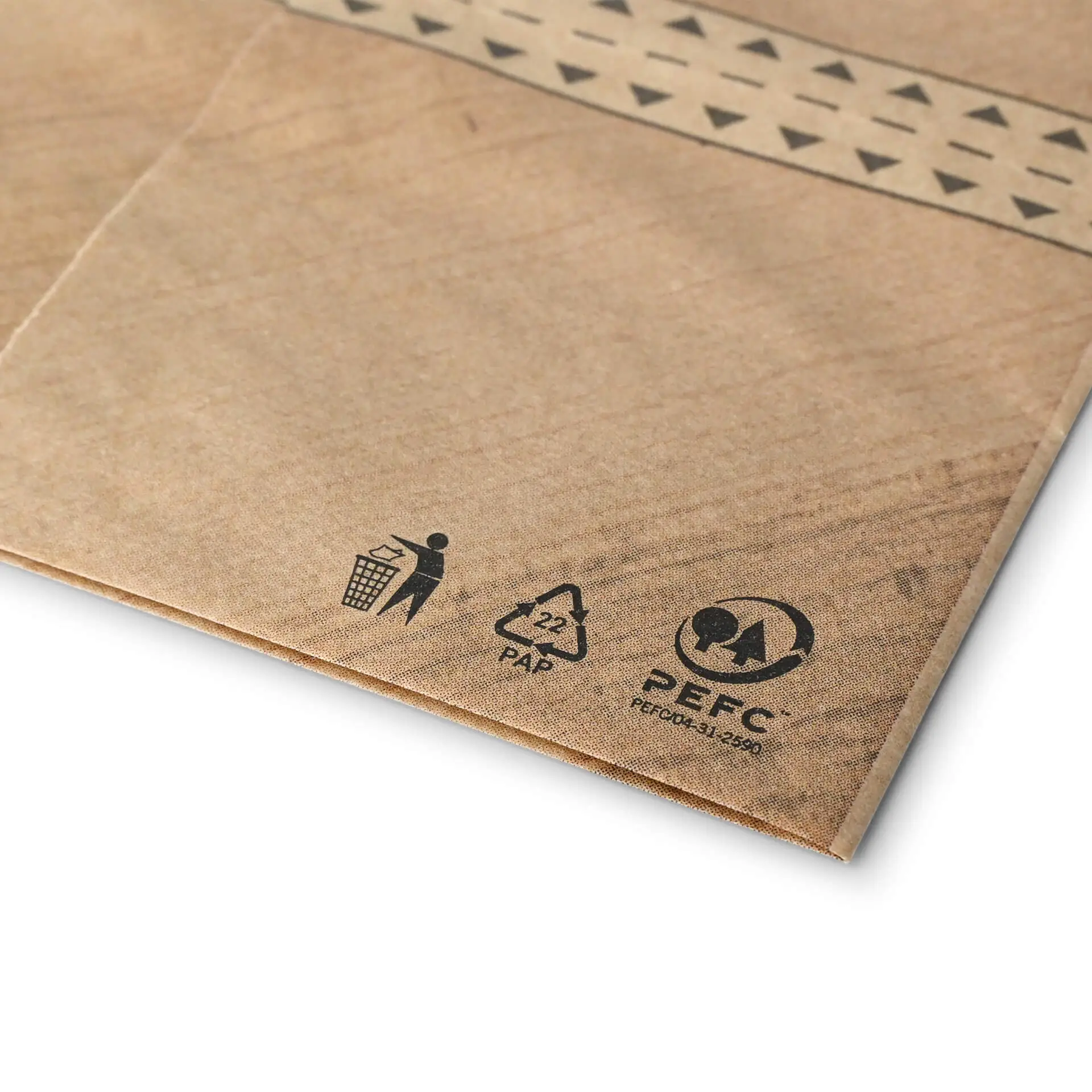 Paper burger bag 15 x 16.5 x 8.5 cm, kraft, with adhesive seal