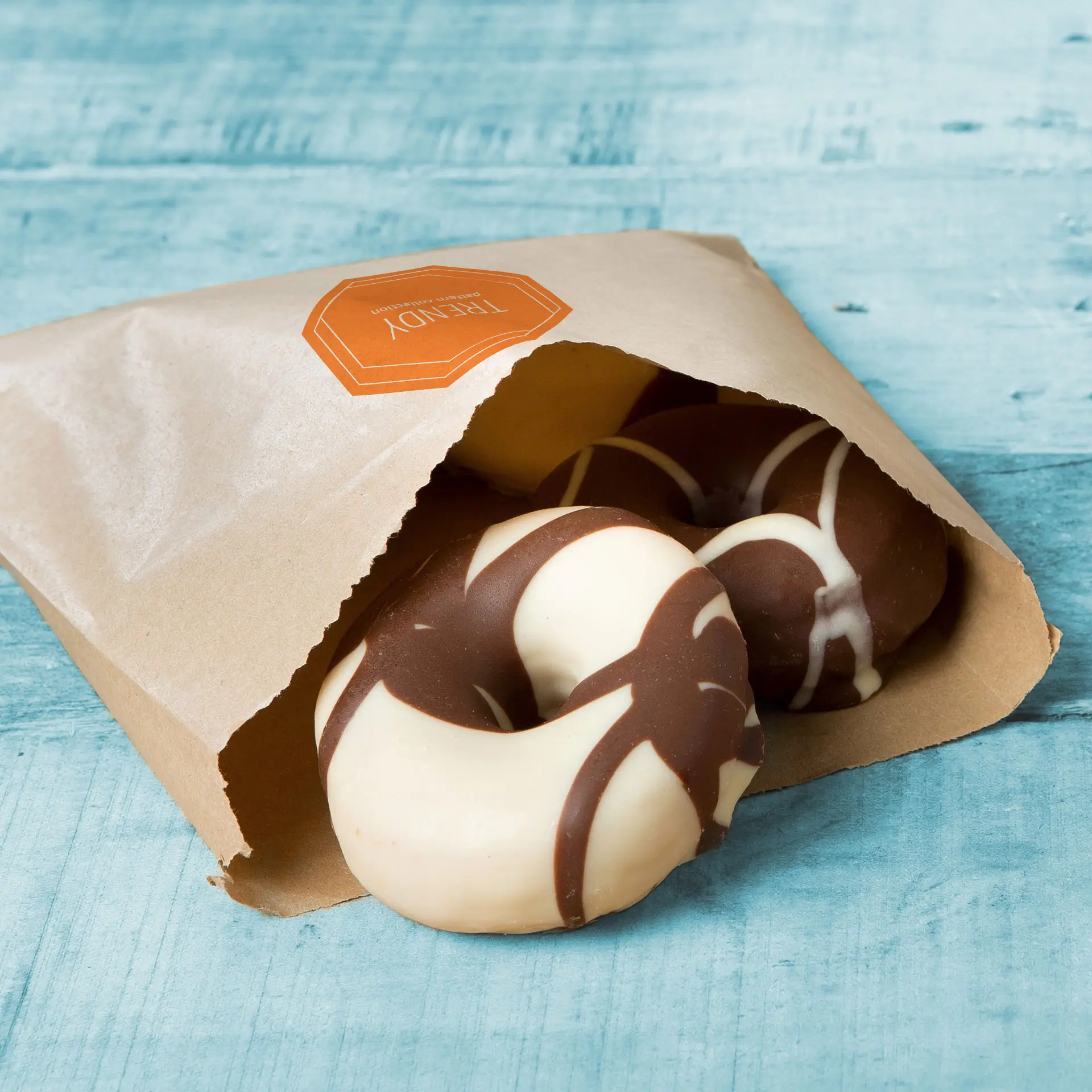 Print flat bags, brown, 17 × 17 cm