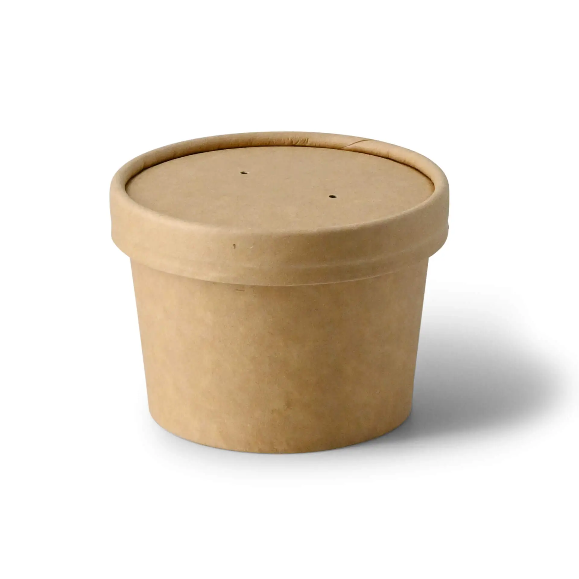 Soup cup to go made of cardboard (Premium) 200 ml / 8 oz, Ø 90 mm, brown, eco-friendly coating